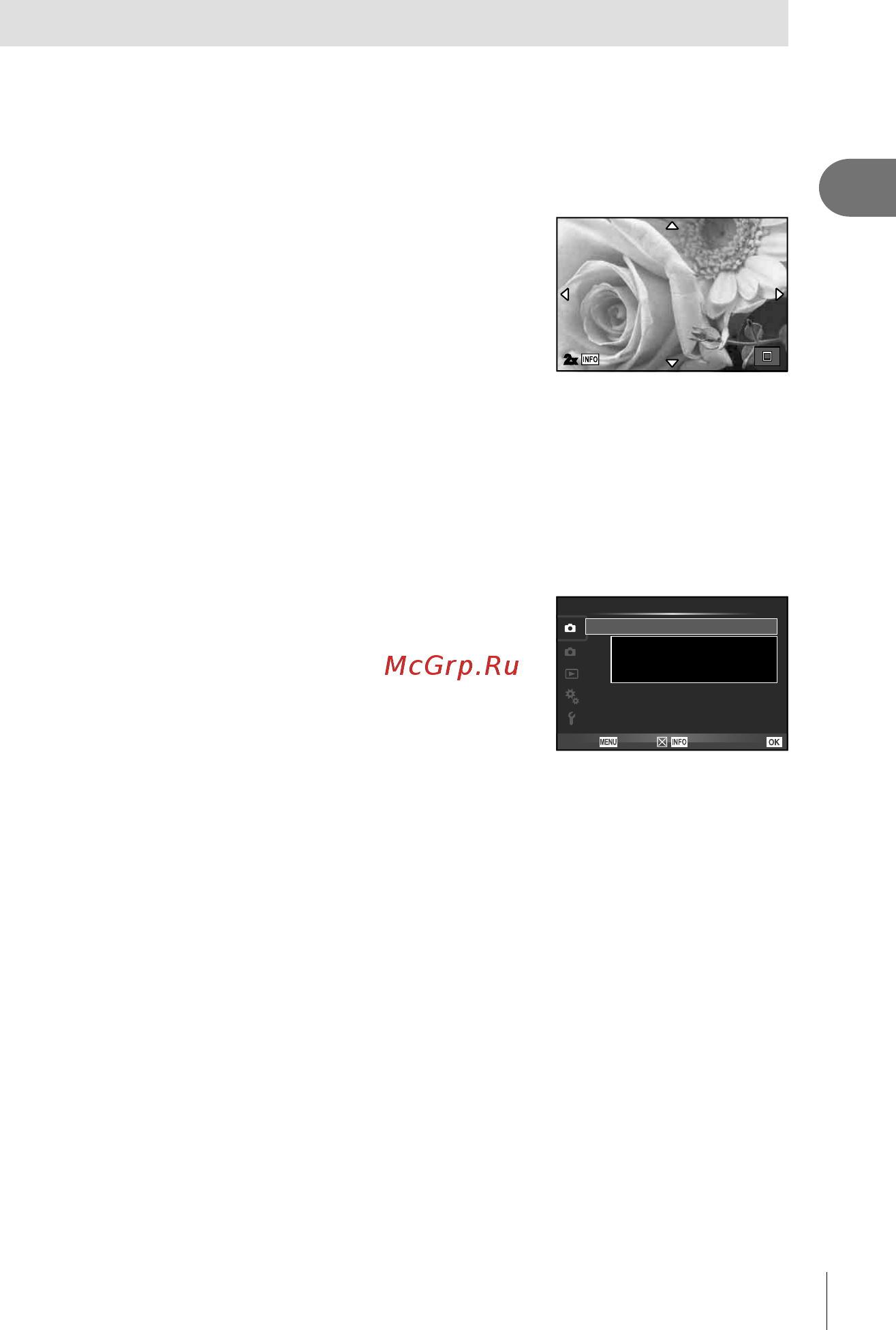 Olympus E-M5 1250 Black [41/132] Другие способы использования кнопки info