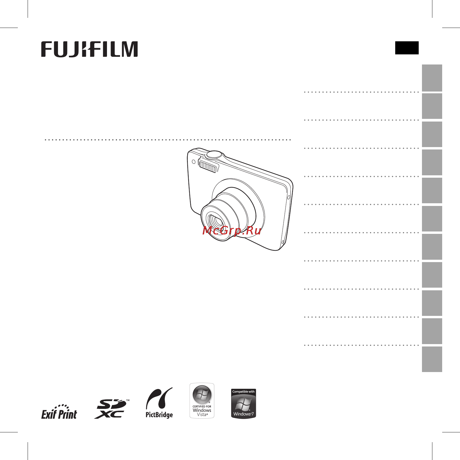 Fujifilm FinePix JX500 Black Инструкция по эксплуатации онлайн