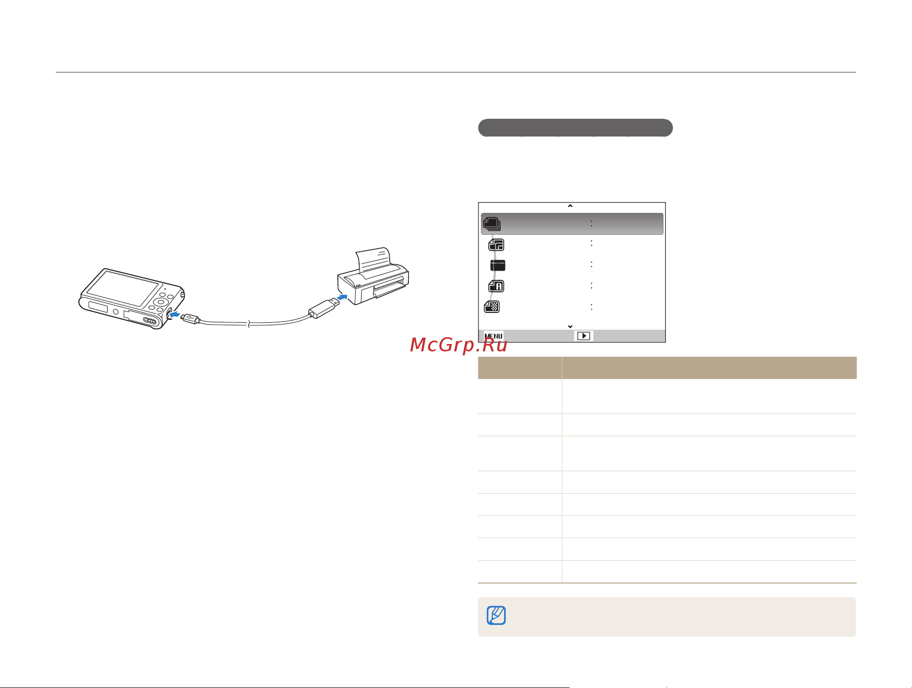 Samsung ST89 White [97/131] Печать снимков на фотопринтере совместимом со стандартом pictbridge