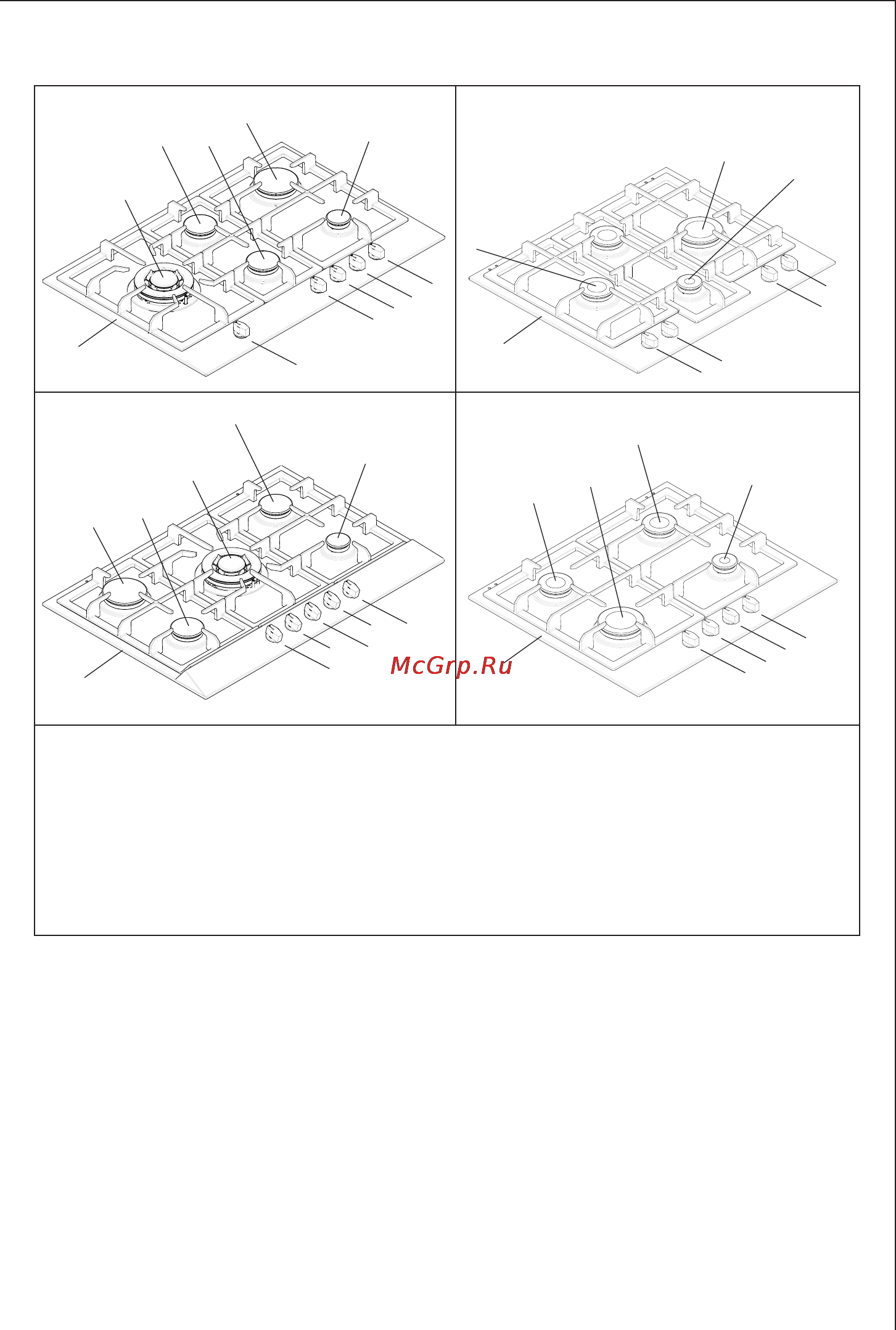 Kuppersberg TGM 60B [5/30] Description of the hob