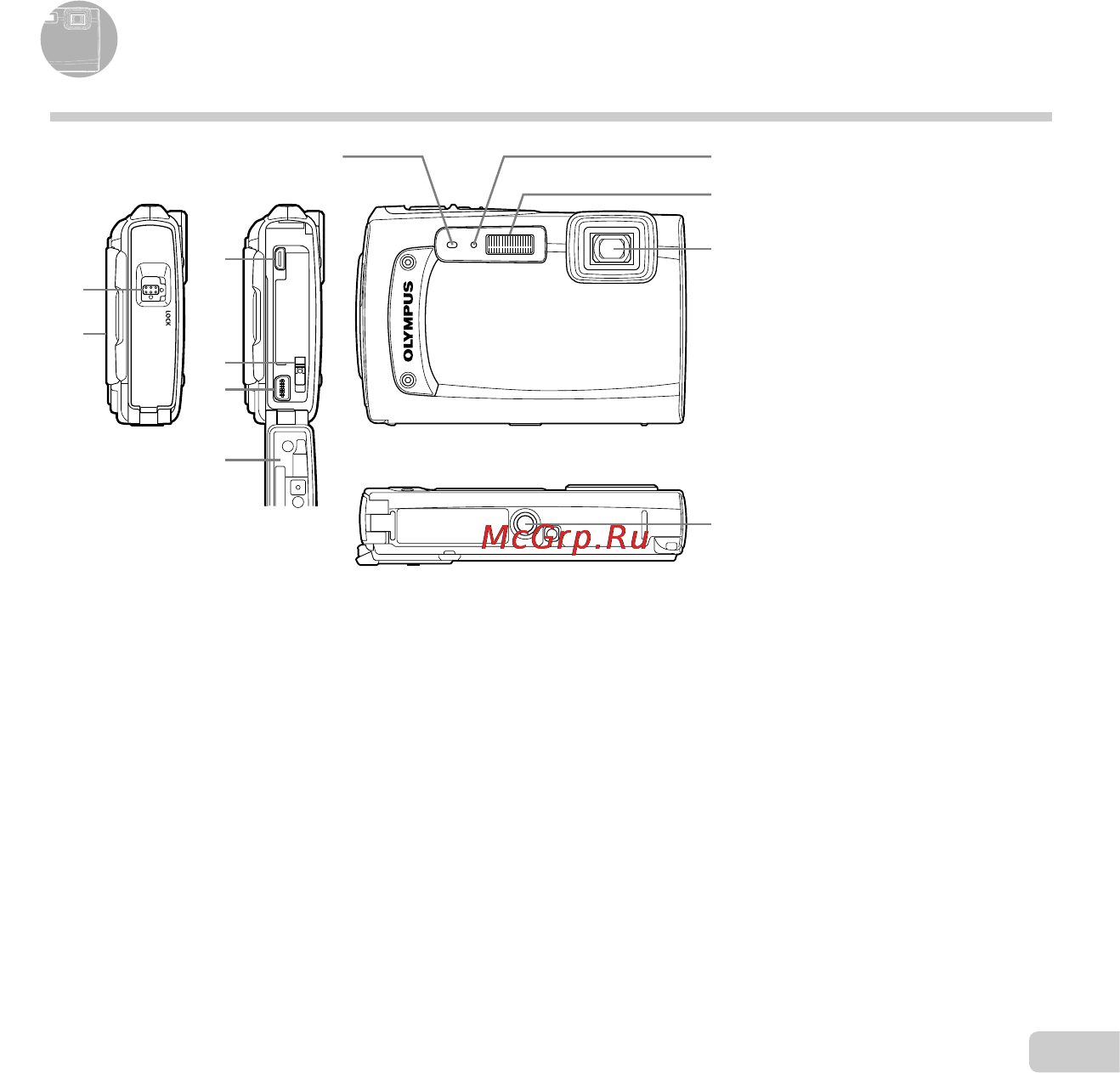 Olympus TG-320 [9/79] Названия частей названия частей