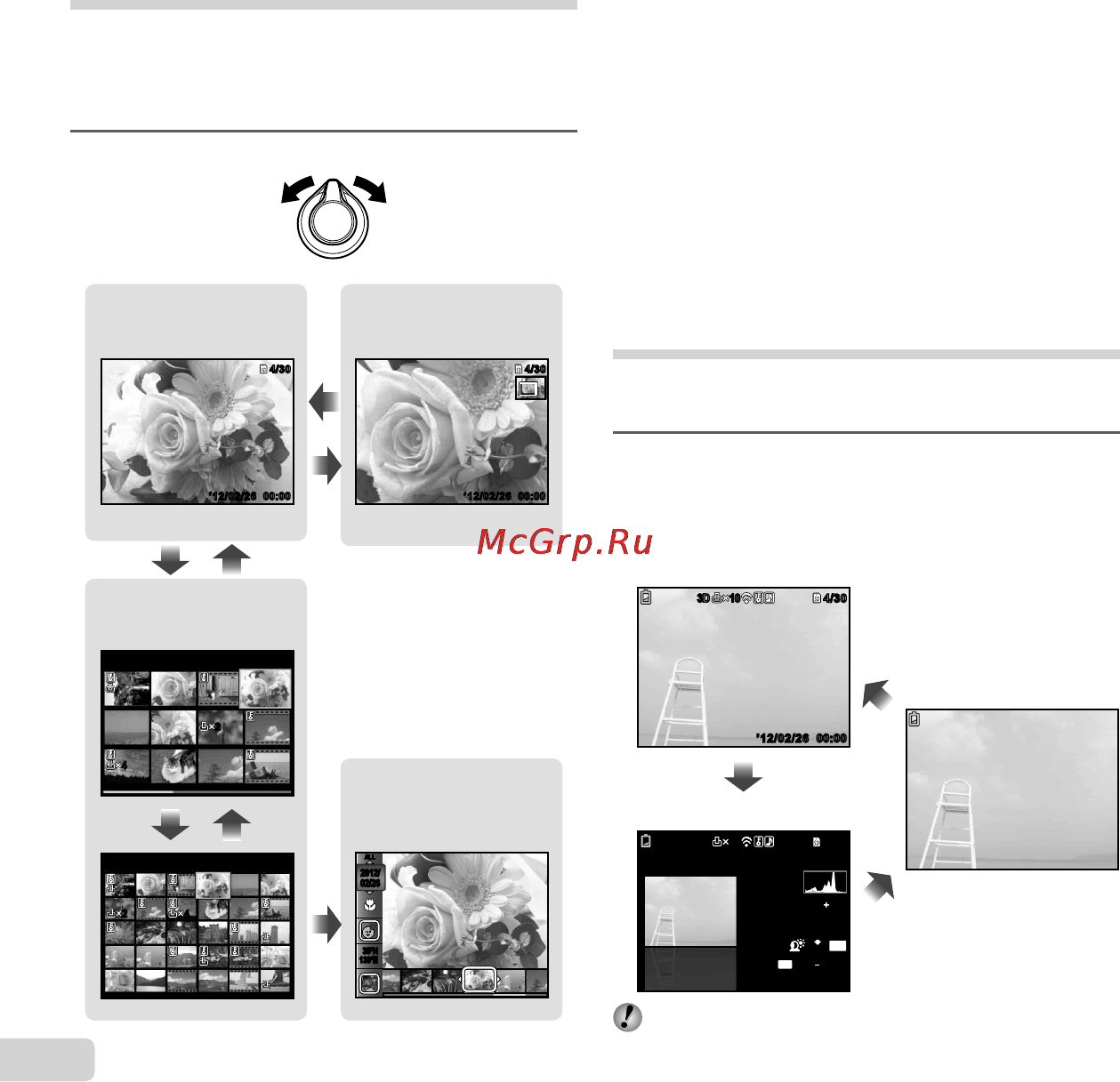 Olympus SZ-14 Silver [22/76] Отображаемая информация об изображении изменяется в приведенной ниже последовательности при каждом нажатии кнопки