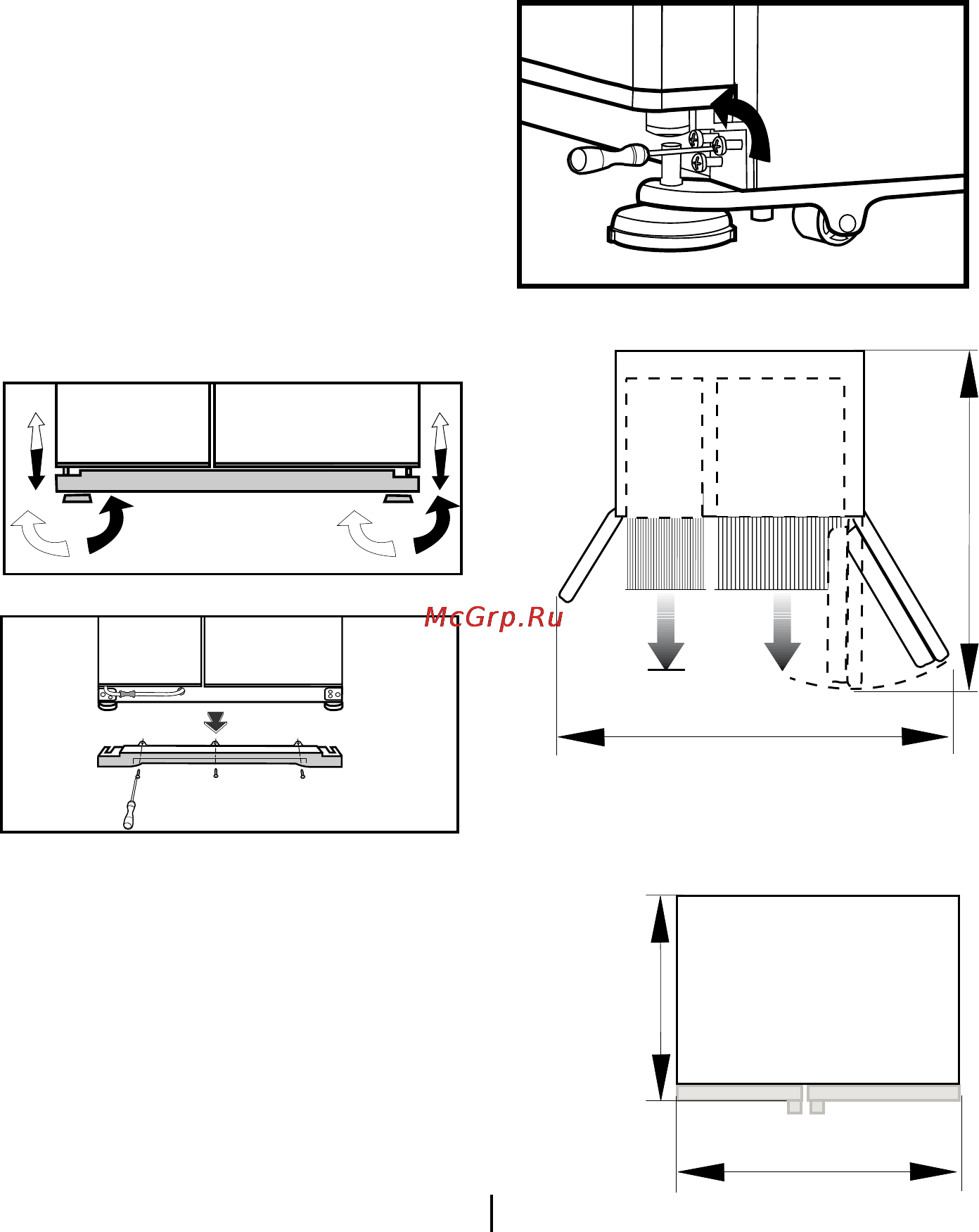 Teka NF2 650 X [10/31] Регулировка баланса на полу