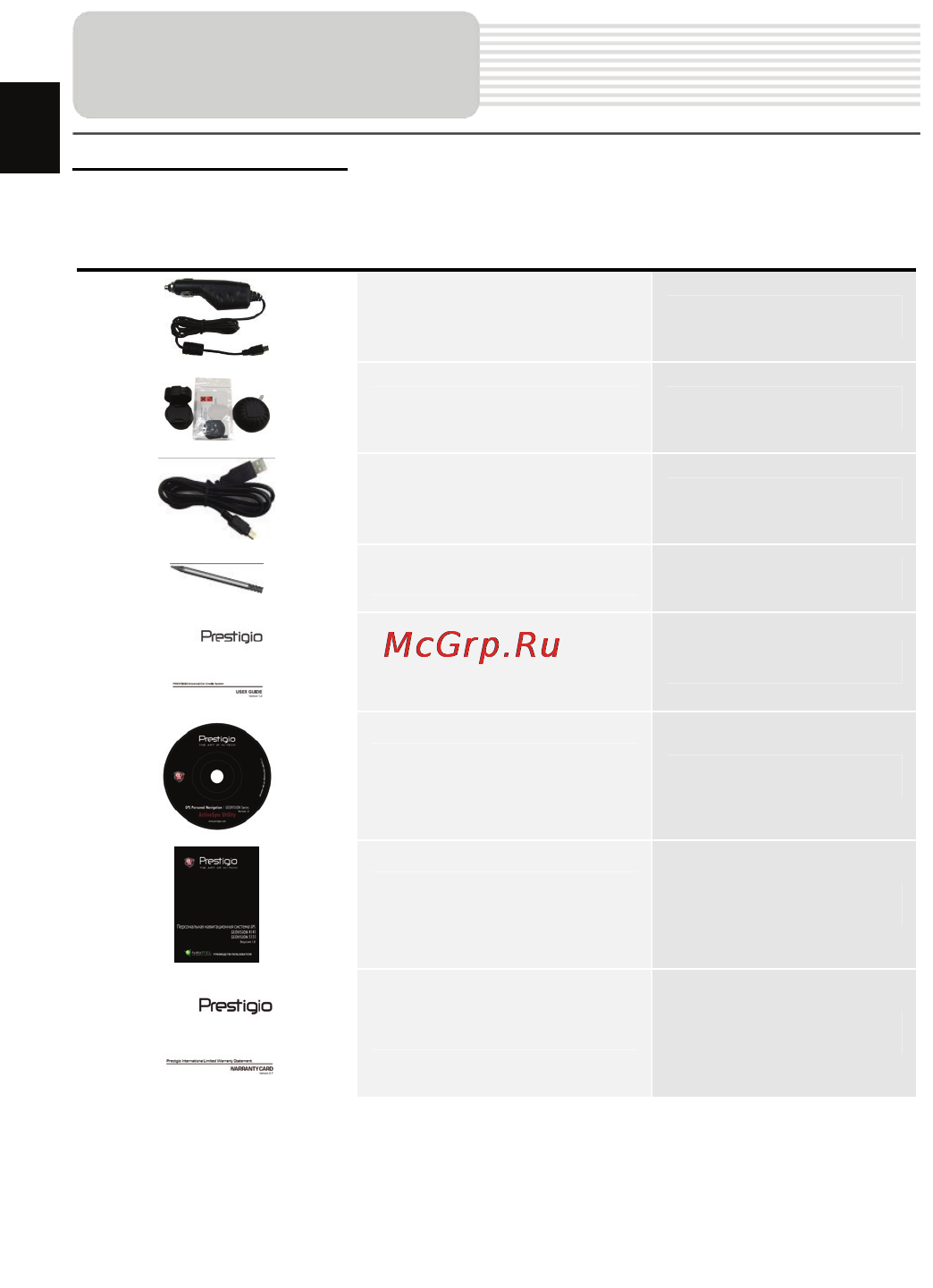 Prestigio Geo Vision 5900BTFMTVHD 4Gb + карты Navitel 5.0 [2/25] Комплектность
