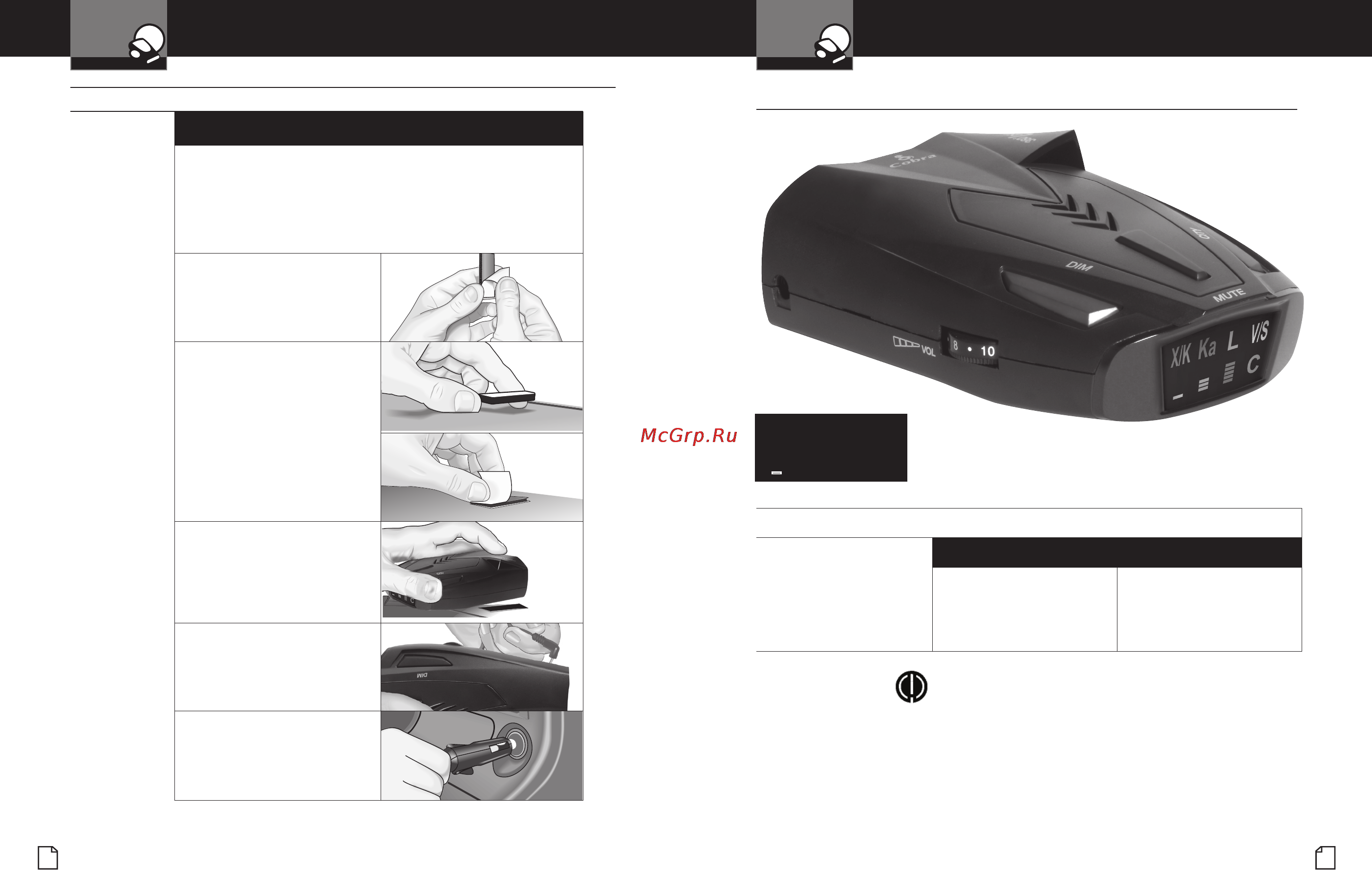 Cobra RU 710 [5/12] Начало работы