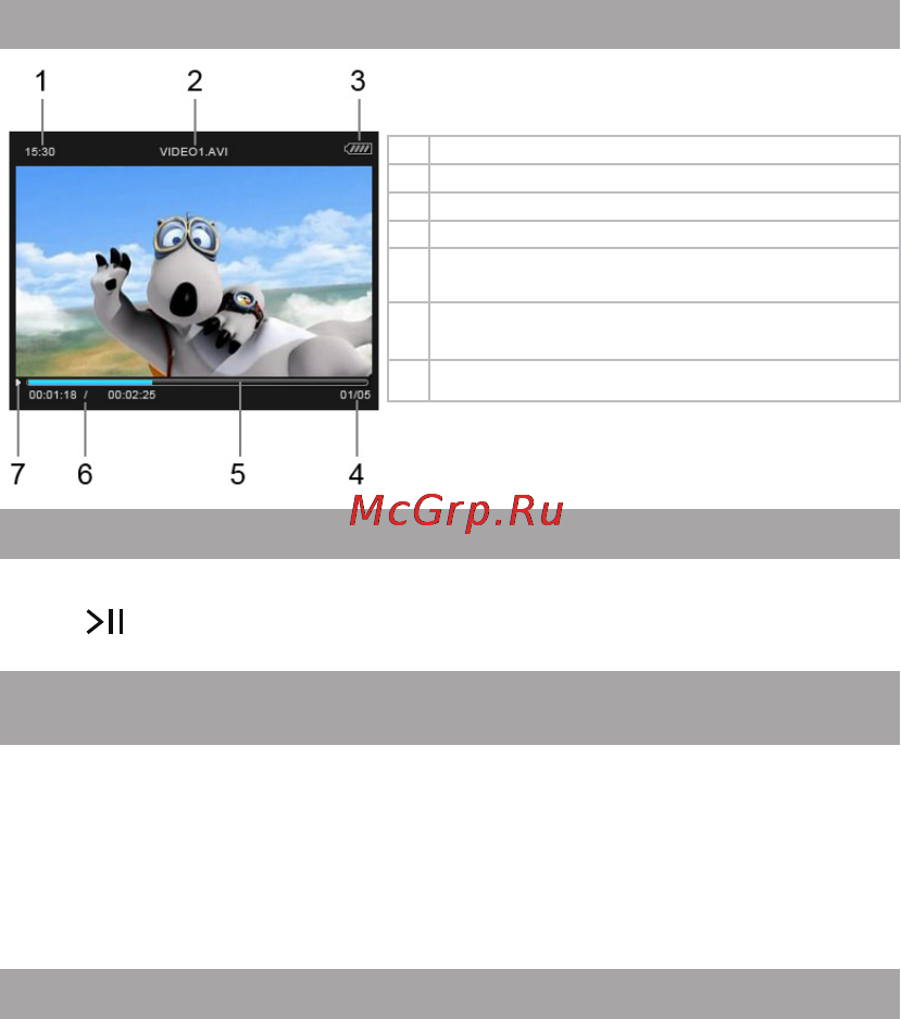 Texet T-489 4Gb Black [30/70] Страница воспроизведения видео