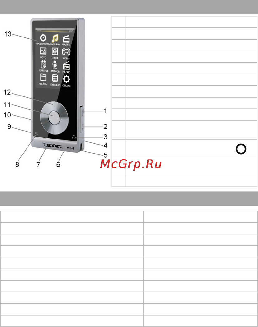 Texet T-489 4Gb Black [5/70] Технические характеристики