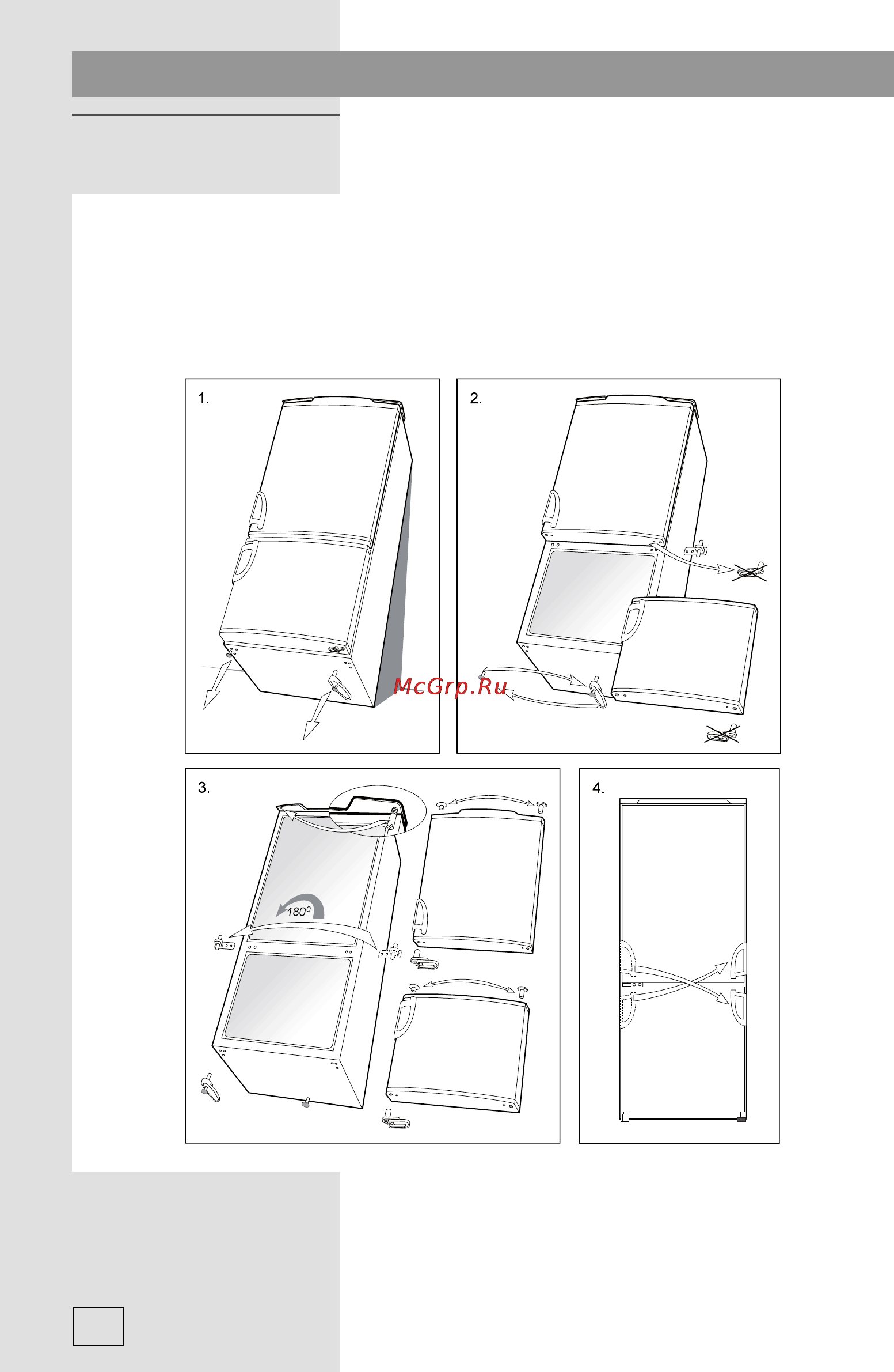 Gorenje RKI5181KW [8/28] Изменение направления открывания дверцы