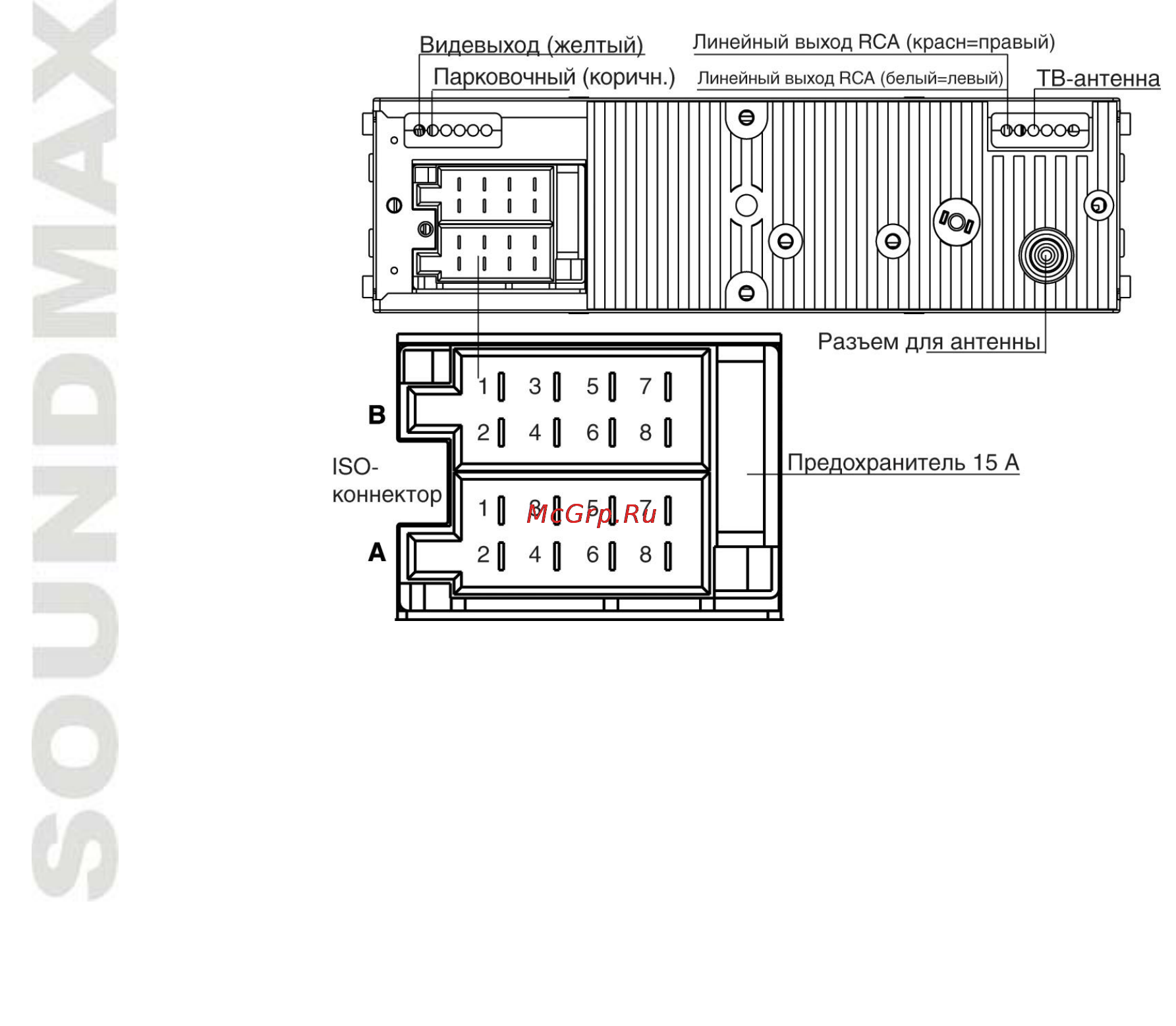 Soundmax SM-CMD3012 Black/Red [9/38] Схема электрических соединений