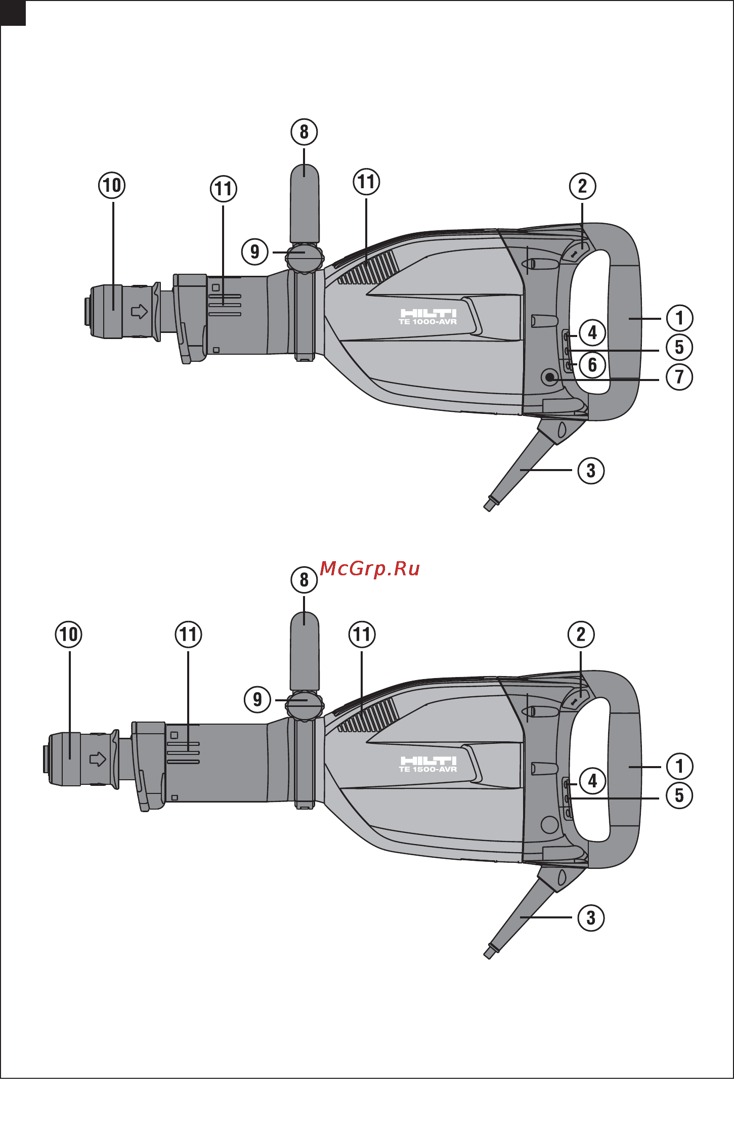Hilti TE 1000-AVR Инструкция по эксплуатации онлайн [2/20] 65149