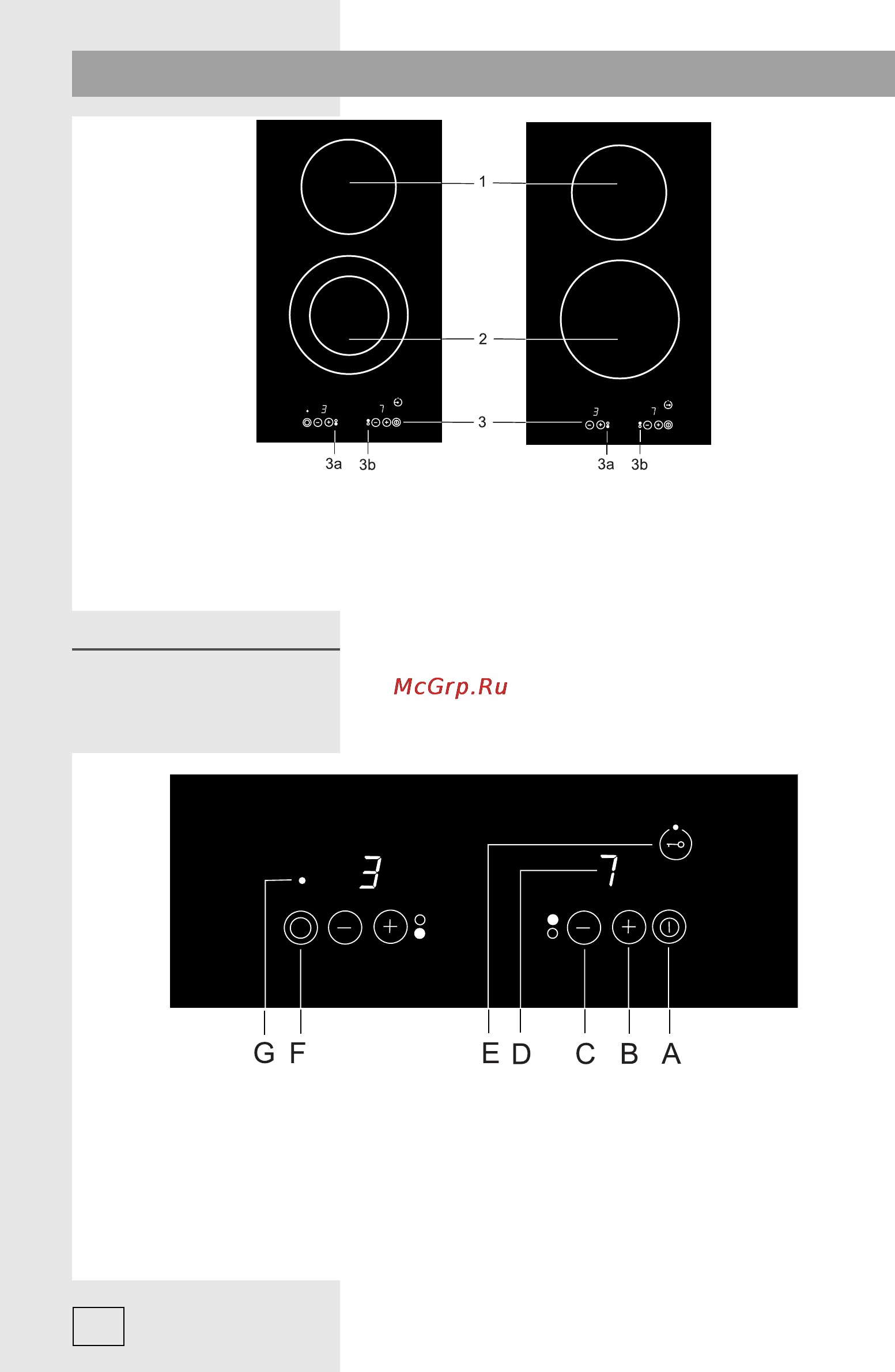 Gorenje ECT300C [3/19] Элементы управления варочной поверхностью