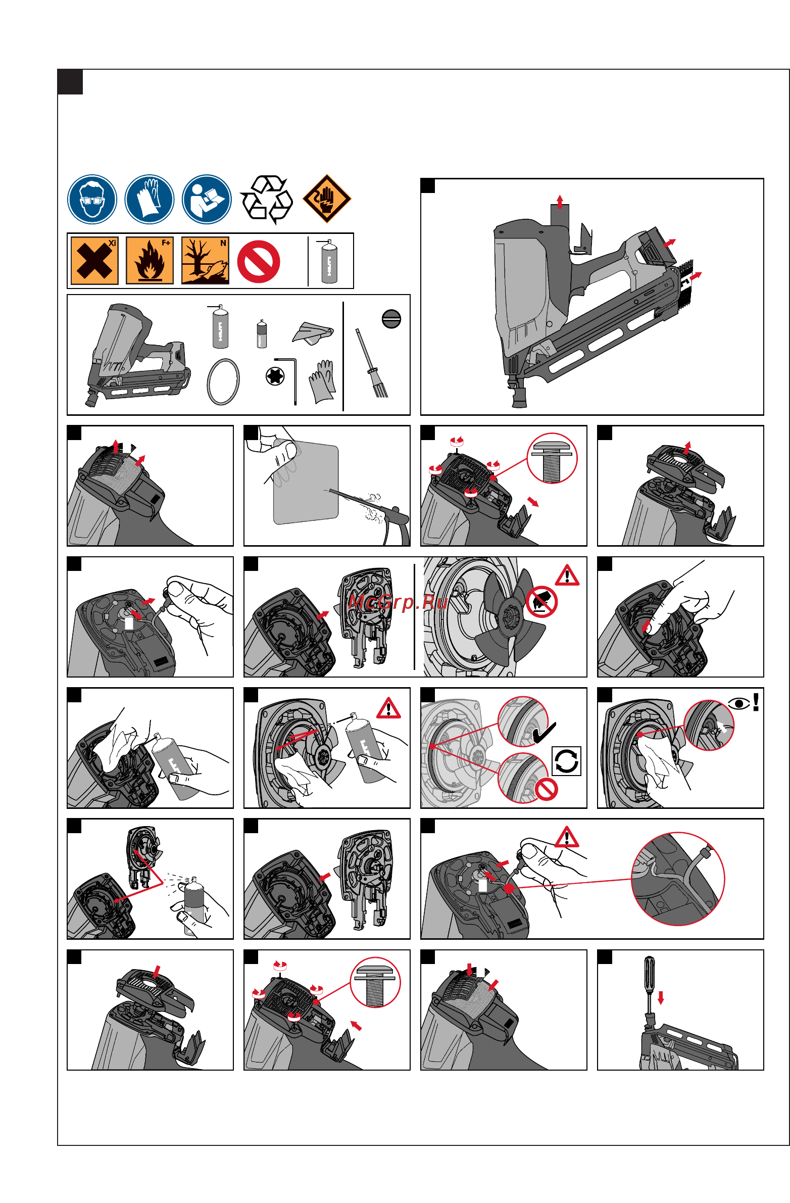 Hilti GX 90-WF [5/18] Cleaning instruction reinigungsanleitung instruction de nettoyage