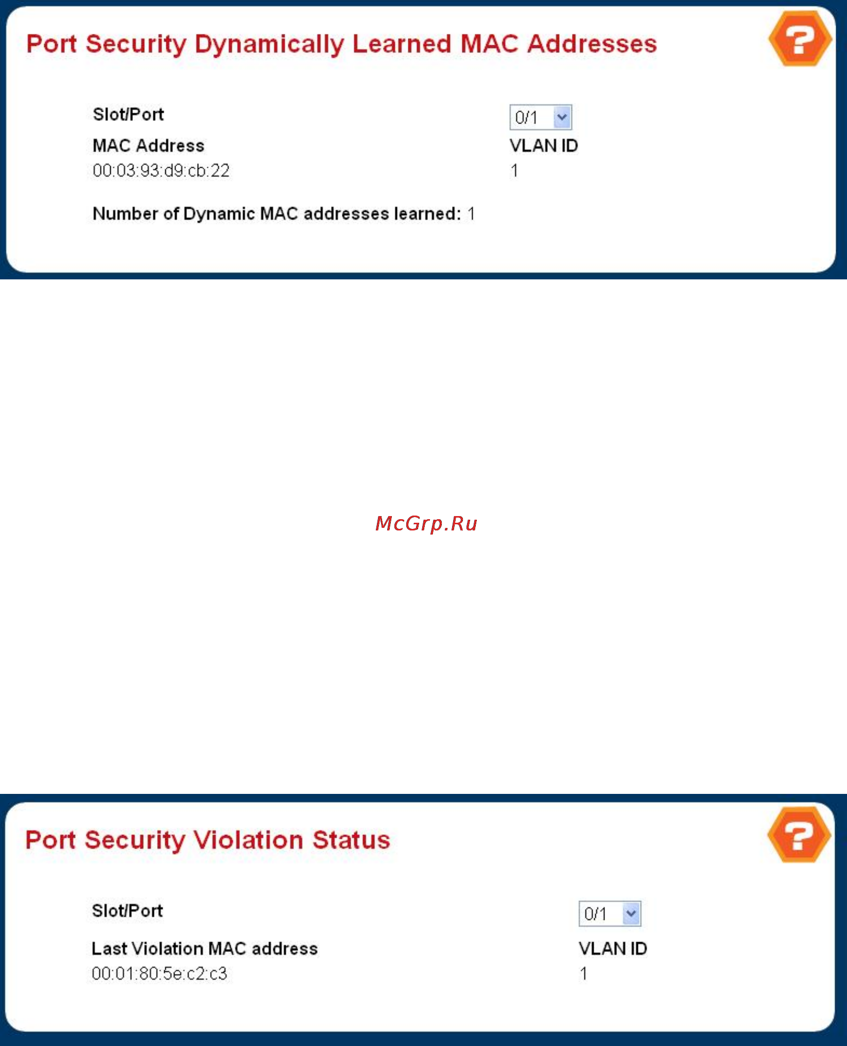 Planet WGS3-2820 [109/528] Port security dynamic