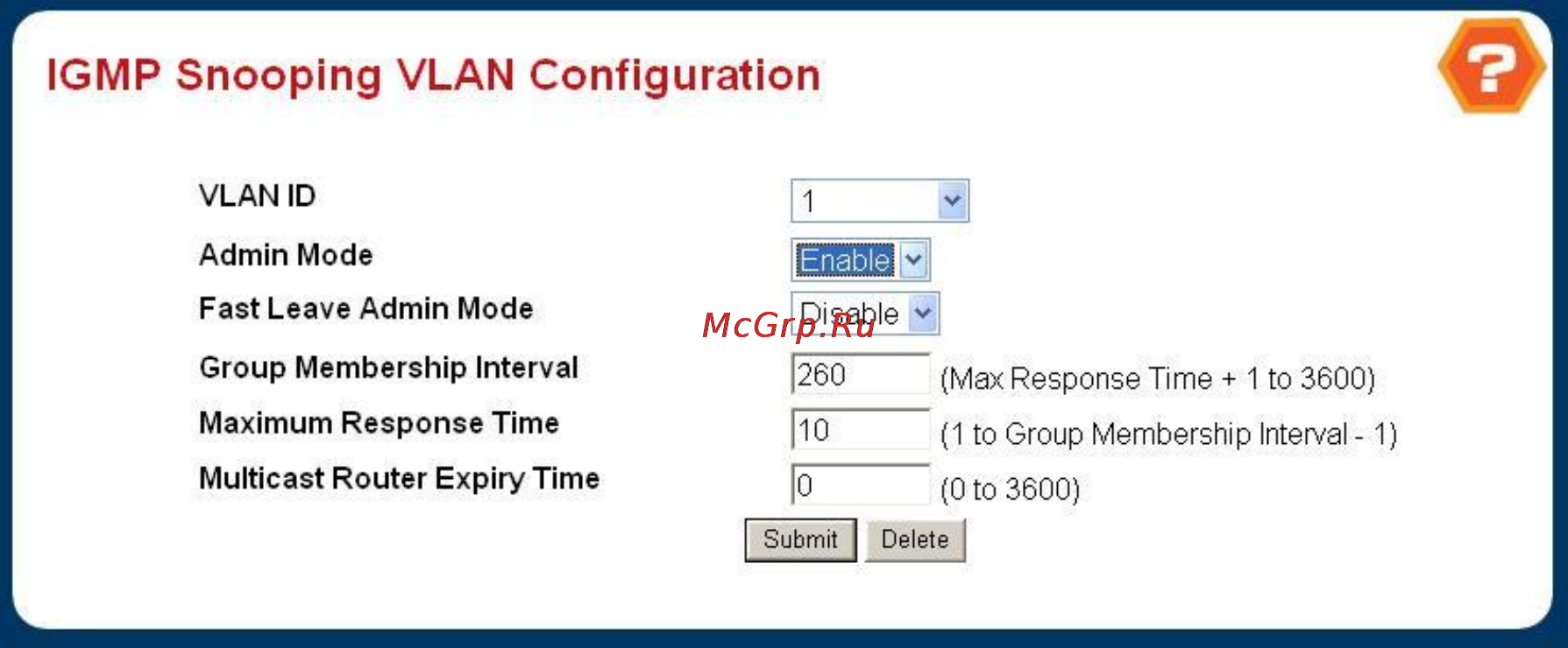 Planet WGS3-2820 [120/528] Multicast router statistics