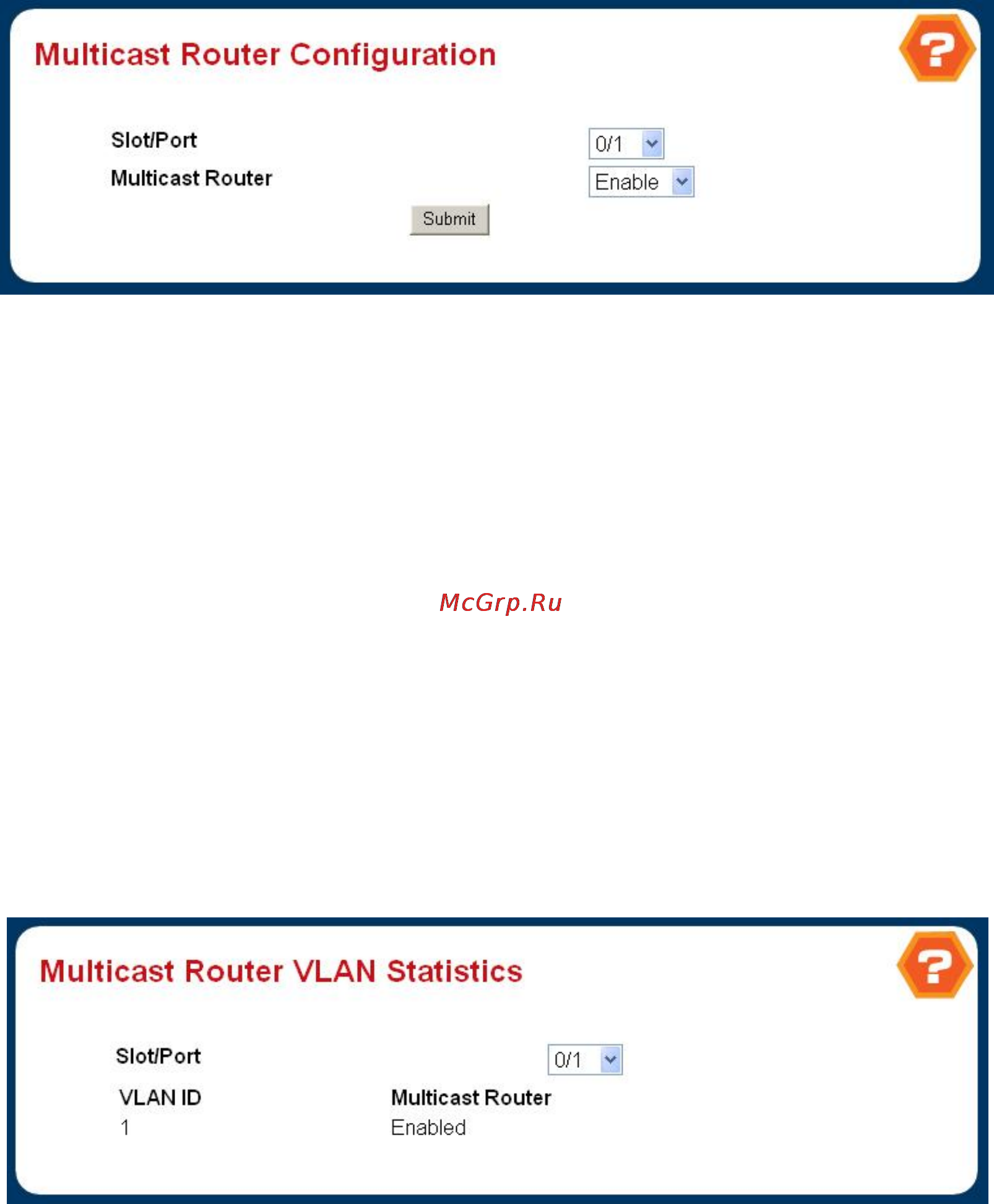 Planet WGS3-5220 [122/528] Multicast router configuraton