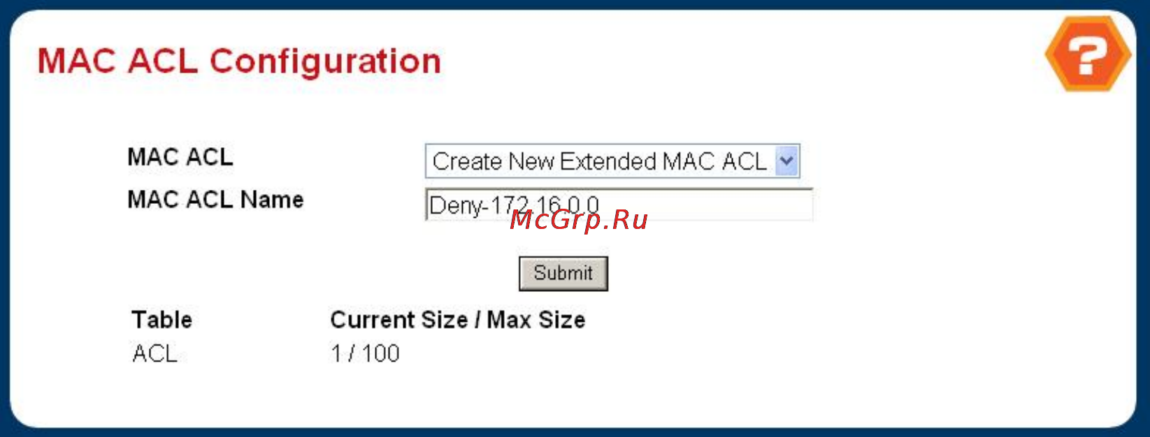 Planet WGS3-2820 [176/528] Mac access control list