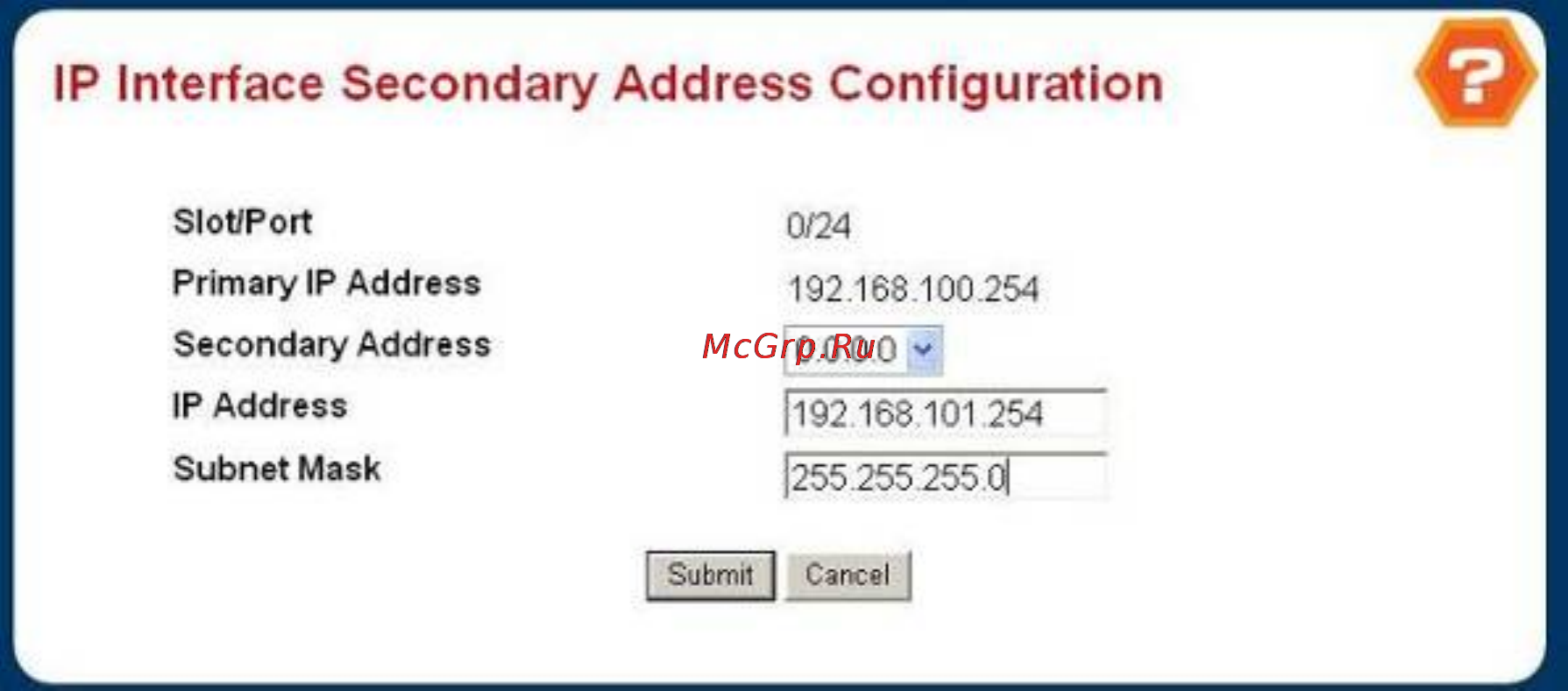 Planet WGS3-2820 [207/528] Ip interface secondary address configuration
