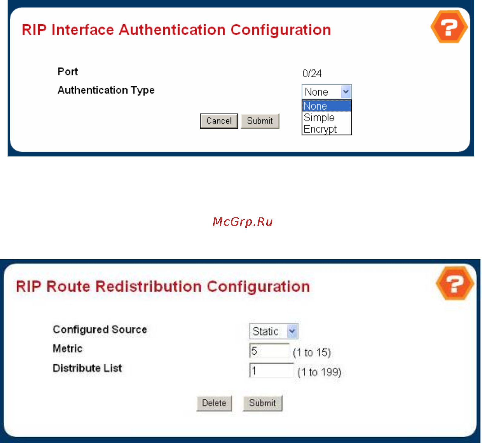 Planet WGS3-2820 [216/528] Rip route redistribution configuration