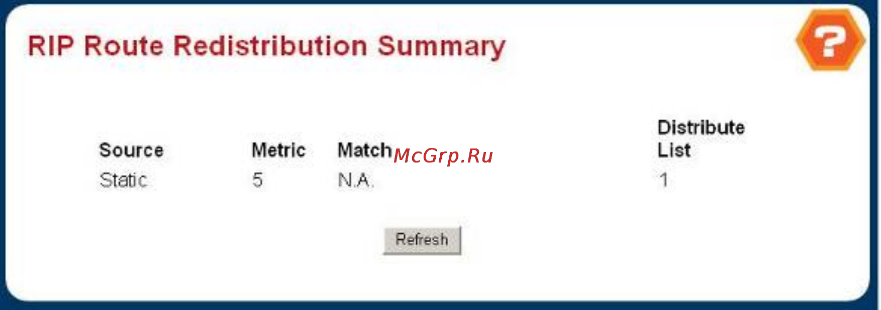 Planet WGS3-5220 [218/528] Rip route redistribution summary