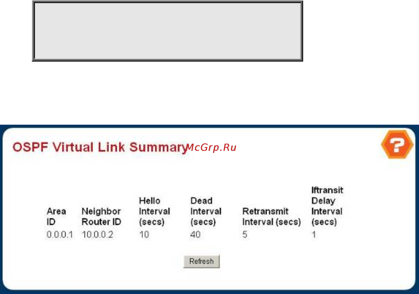 Planet WGS3-2820 [242/528] Ospf virtual link summary