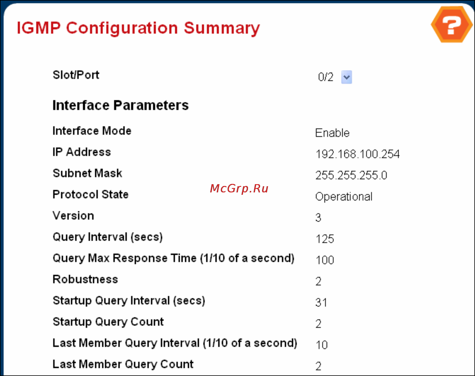Planet WGS3-2820 [279/528] Igmp interface configuration summary