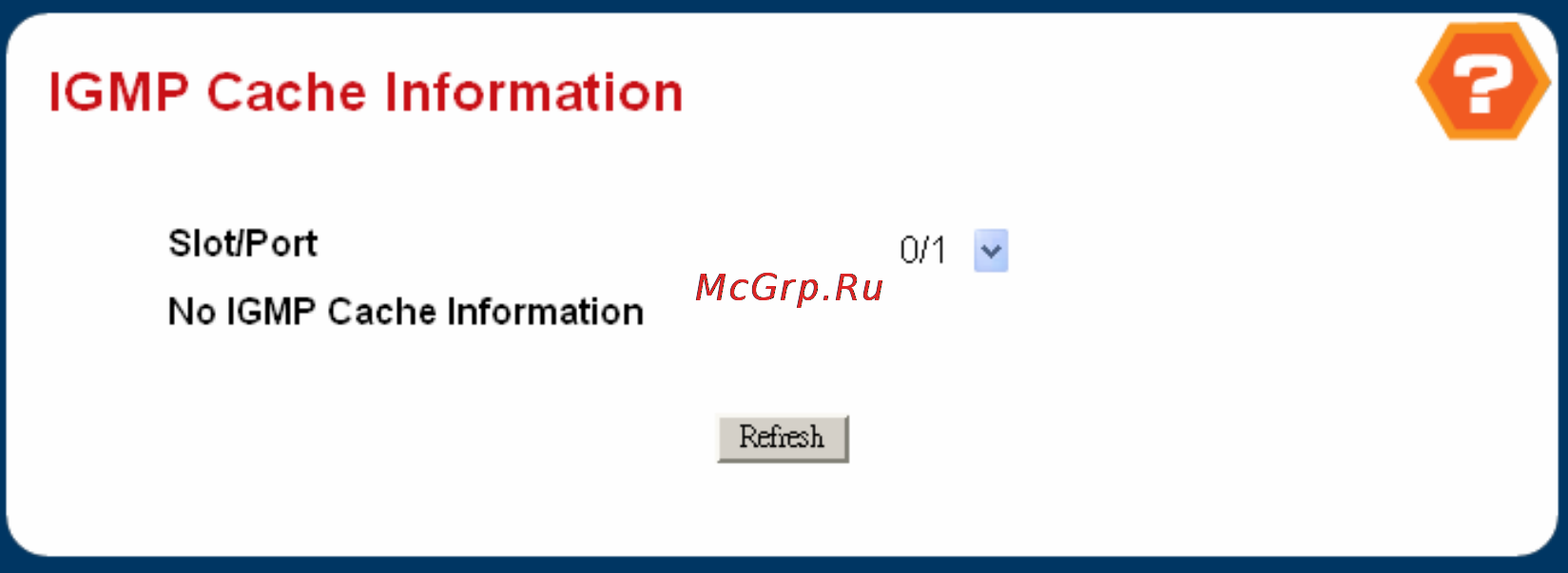 Planet WGS3-2820 [281/528] Igmp cache information