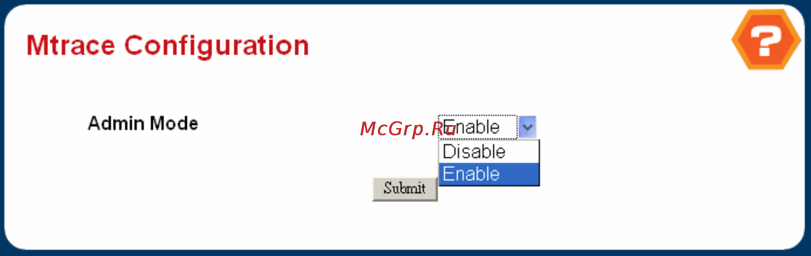 Planet WGS3-5220 [296/528] Mtrace configuration