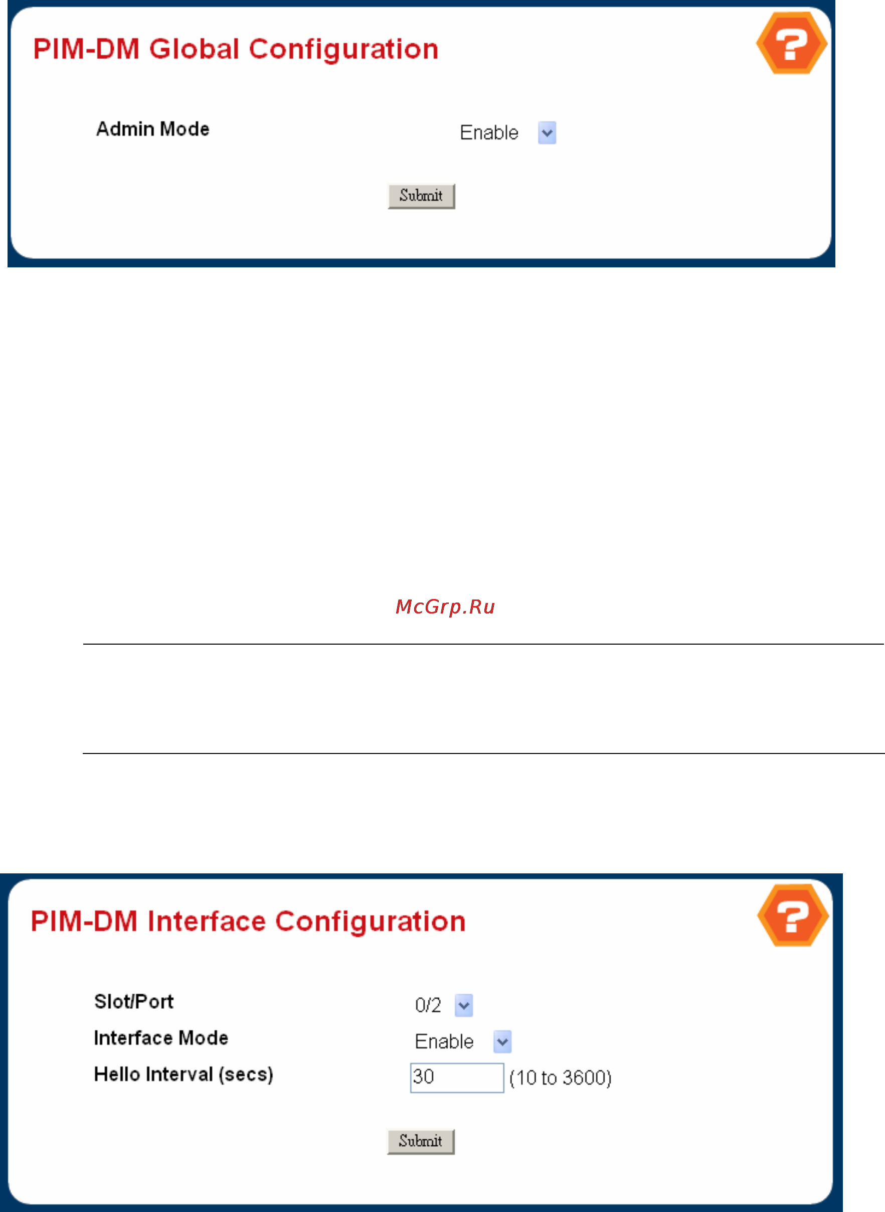 Planet WGS3-2820 [300/528] Pim dm global configuration