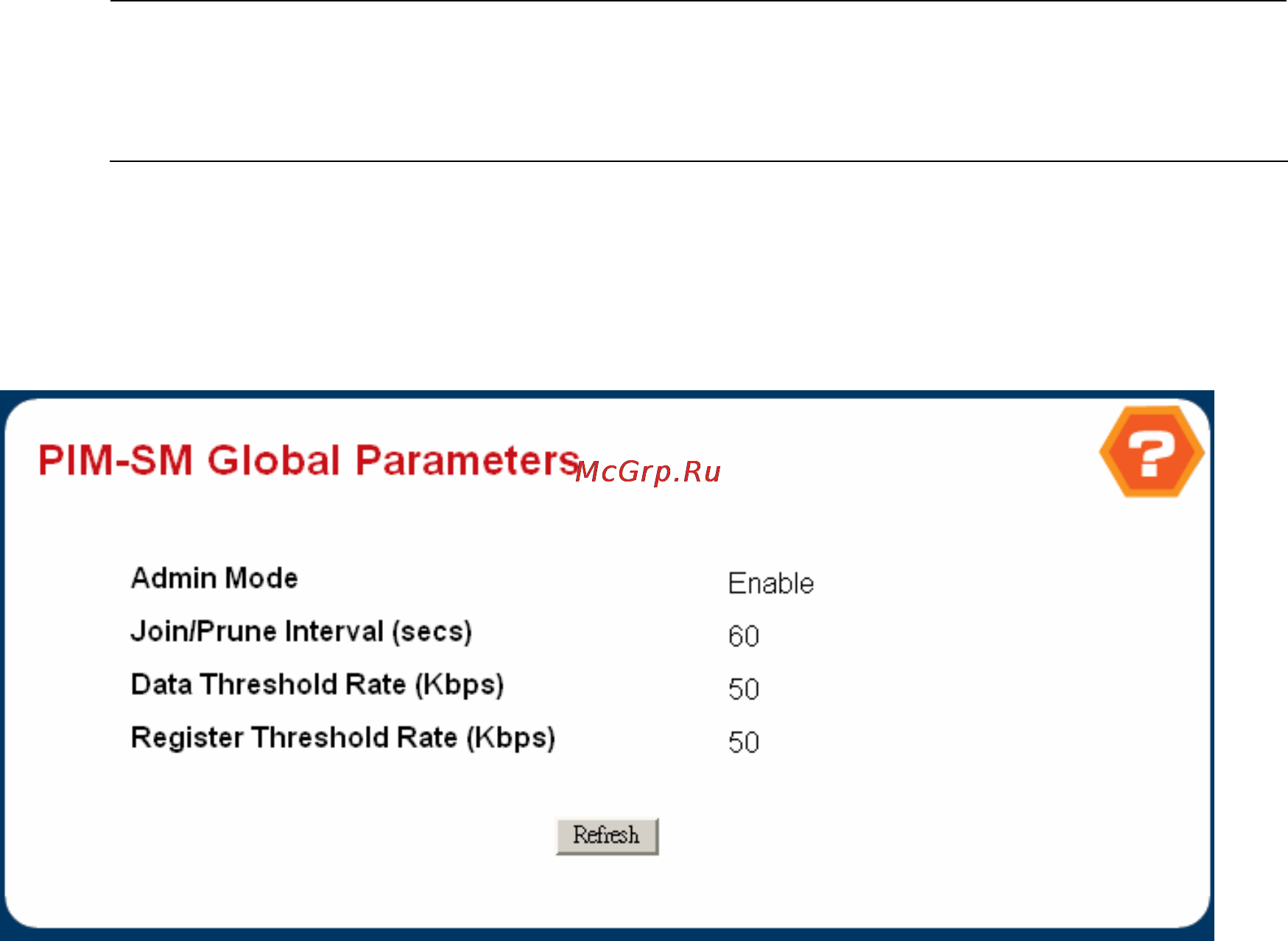 Planet WGS3-2820 [304/528] Pim sm global parameters