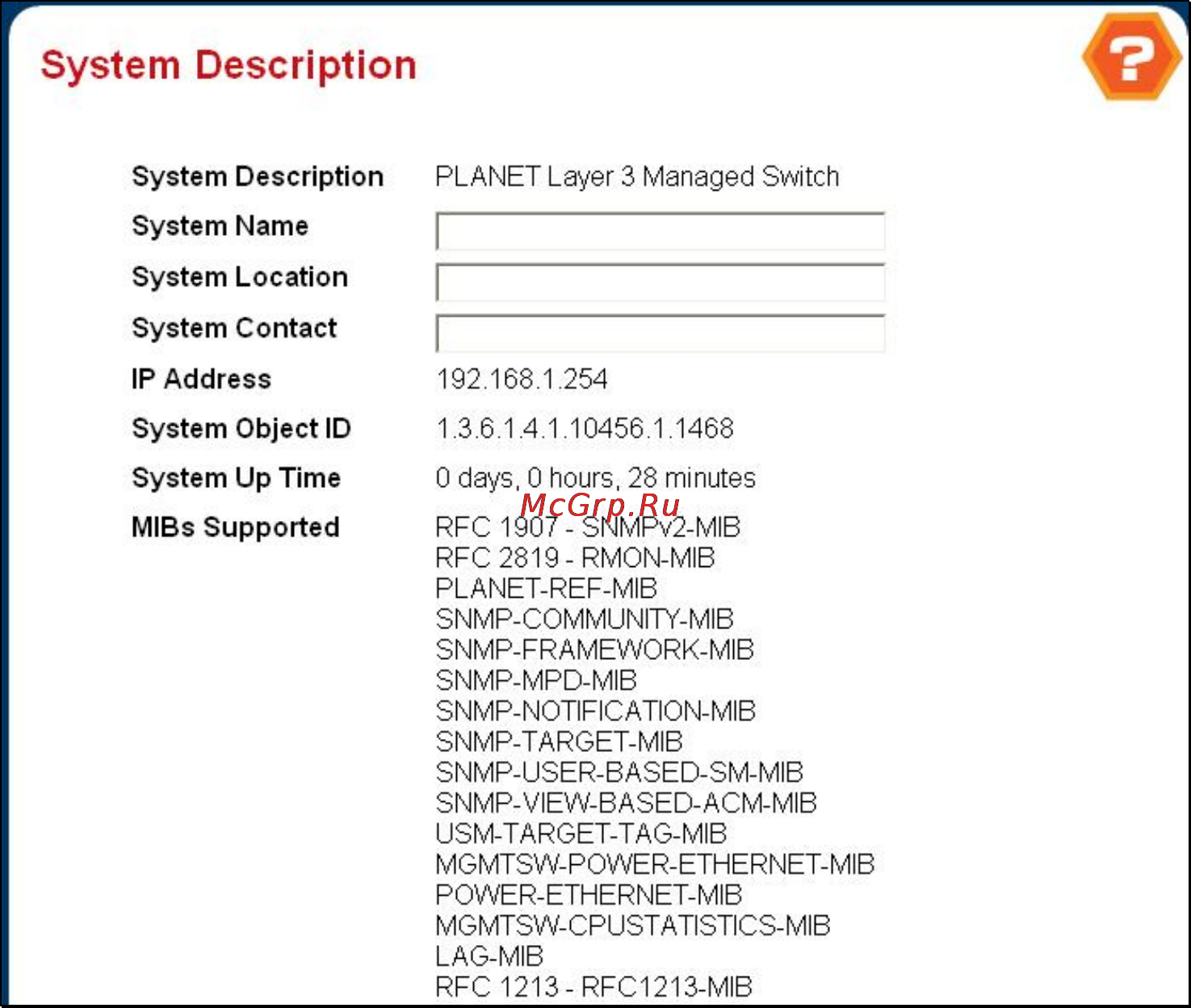Planet WGS3-2820 [38/528] System description