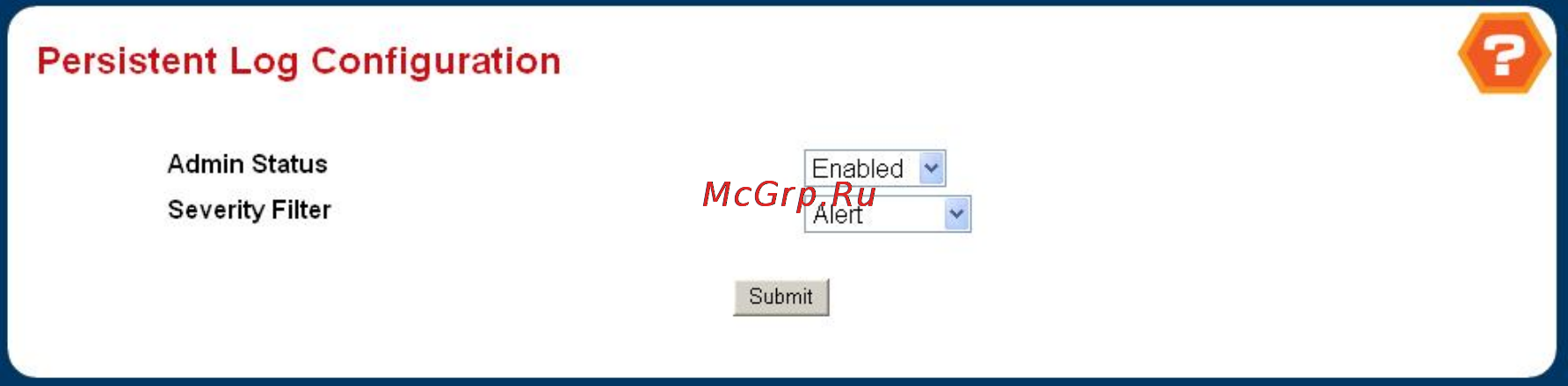 Planet WGS3-2820 [57/528] Persistent log configuration