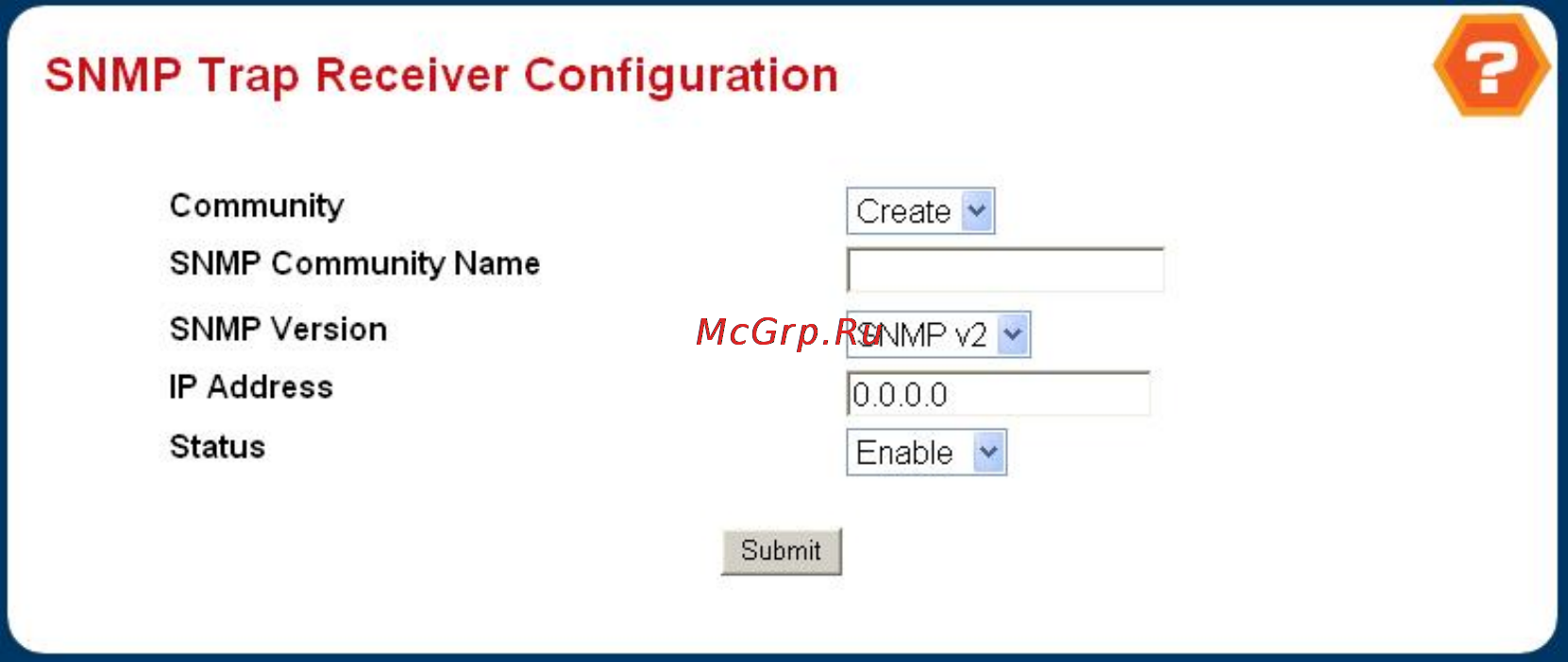 Planet WGS3-2820 [67/528] Trap receiver configuration