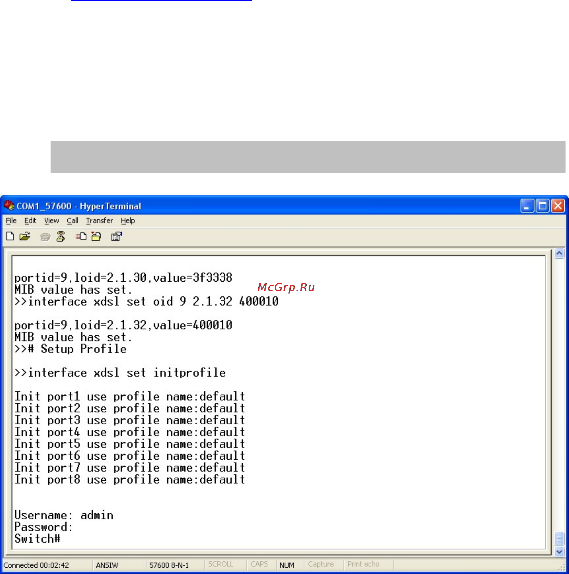 Planet VC-2400MR48 [147/215] Login in the console interface