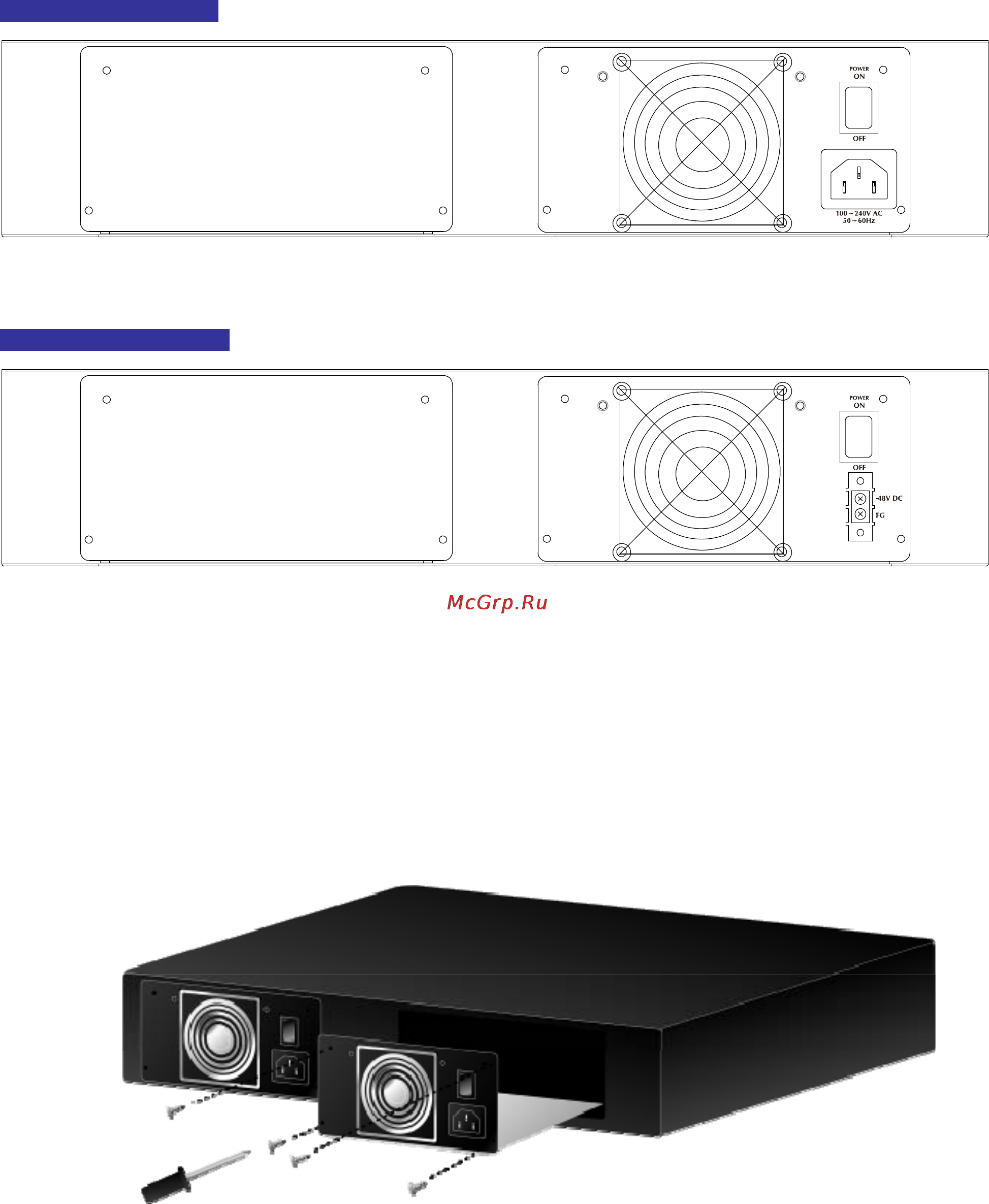 Planet VC-2400MR48 [23/215] Switch rear panel