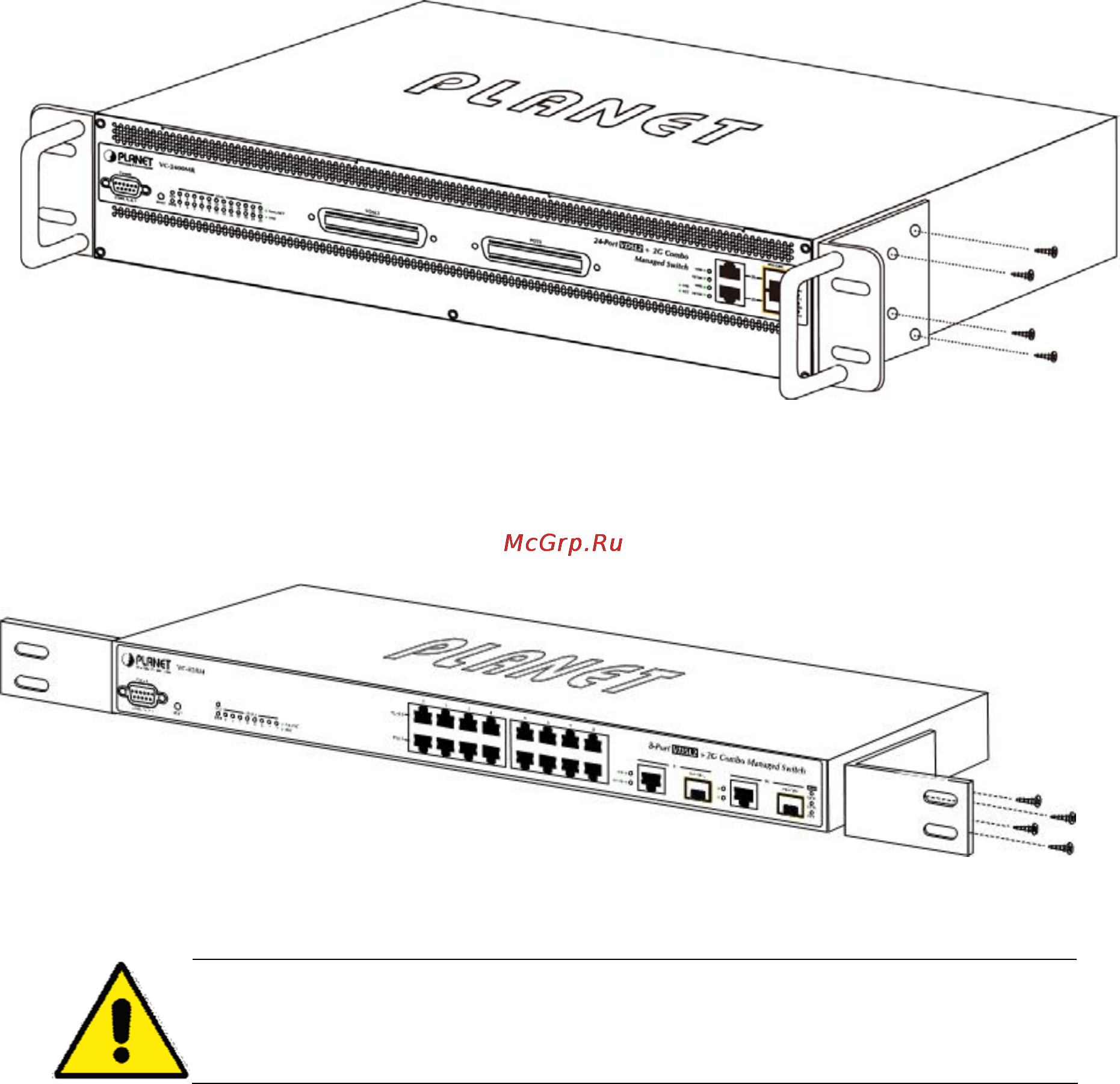 Planet VC-2400MR48 [26/215] Rack mounting