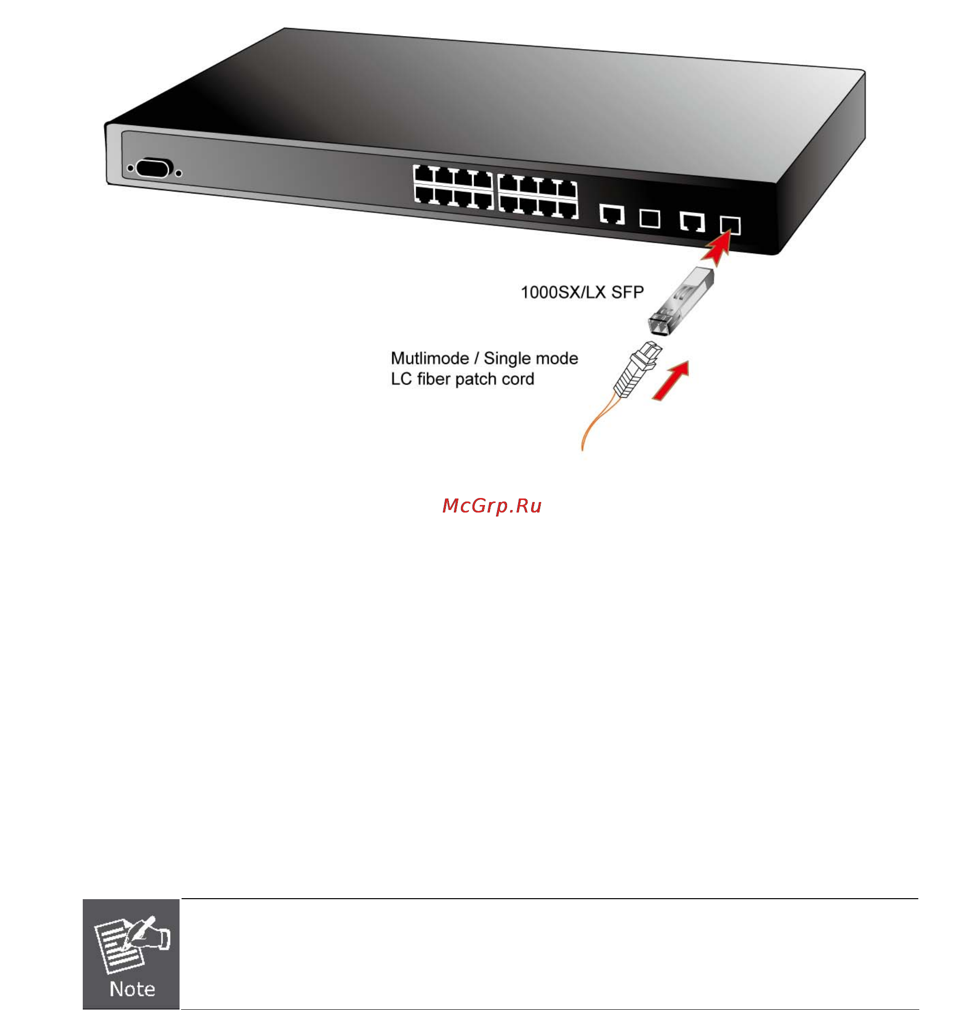 Planet VC-2400MR48 [28/215] Installing the sfp transceiver