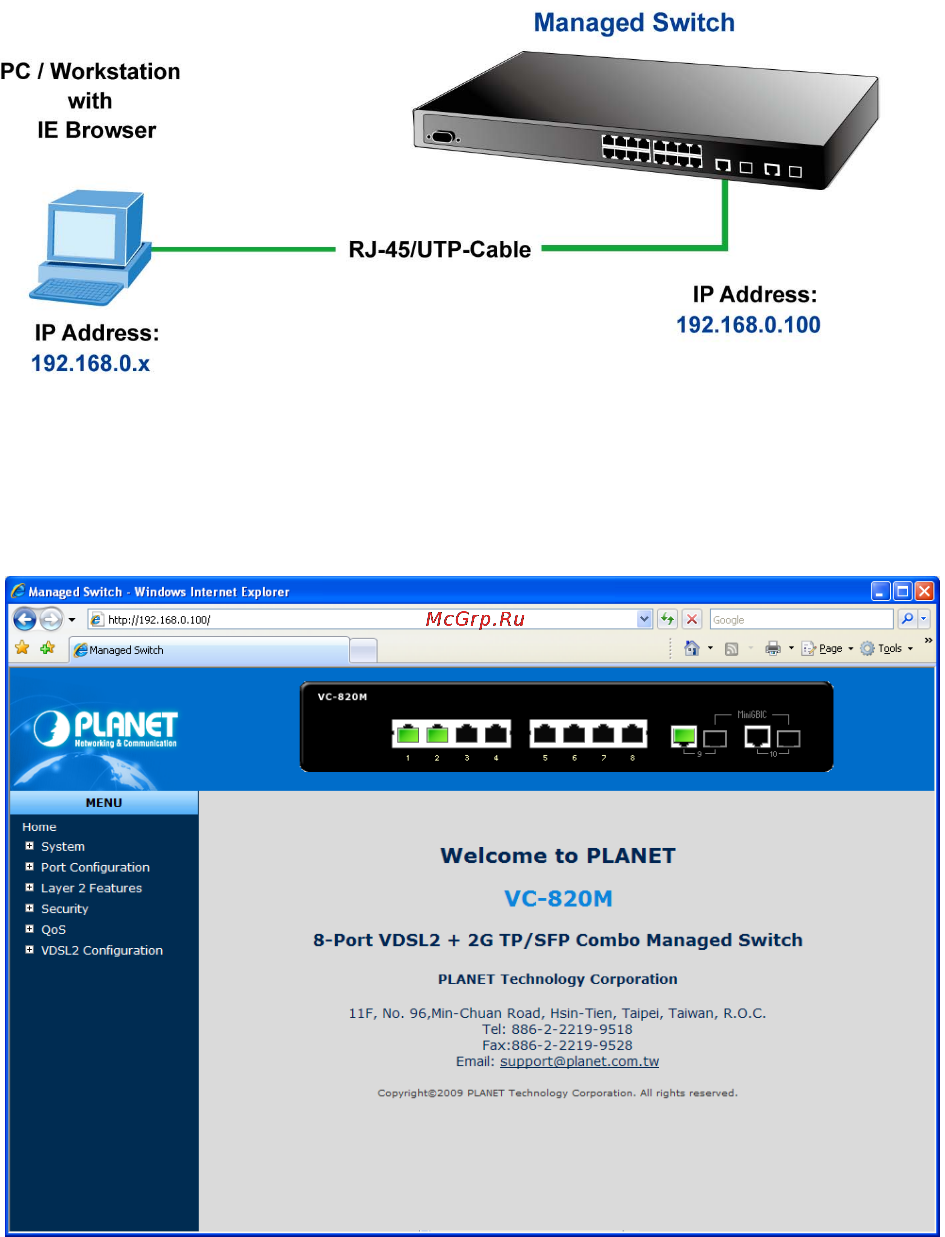 Planet VC-2400MR48 [35/215] Web management
