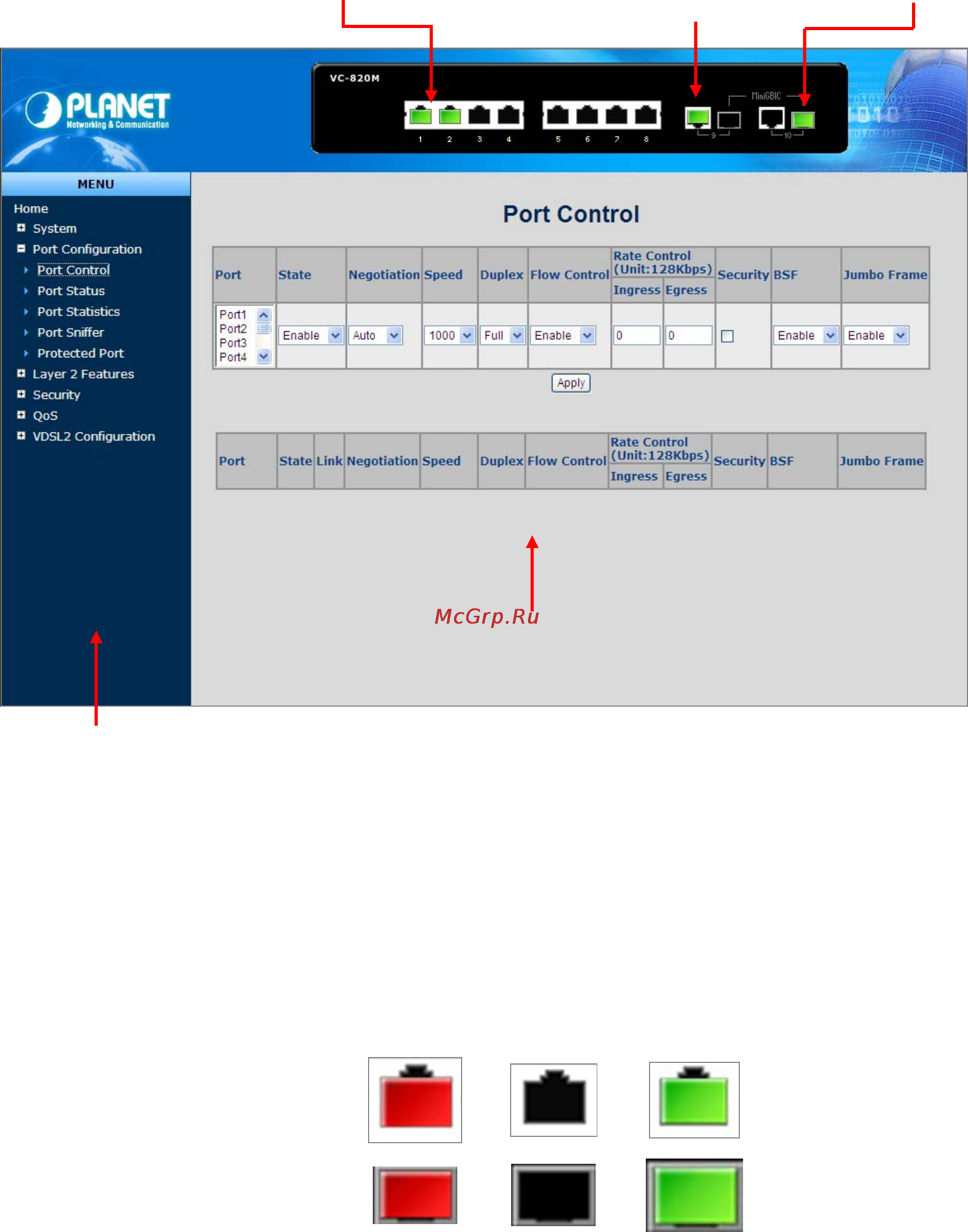 Planet VC-2400MR48 [42/215] Main web page
