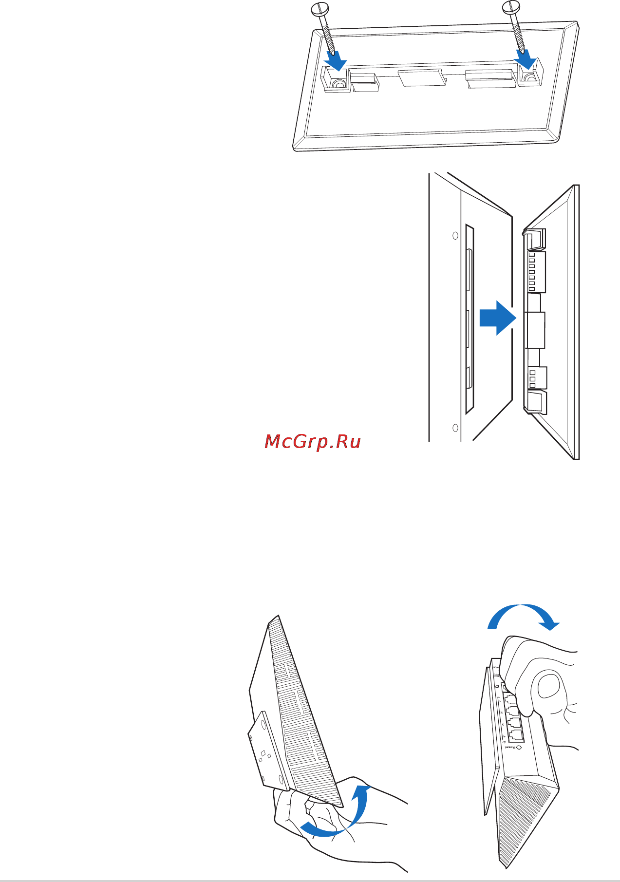 Asus RT-N53 [9/58] Размещение на стене