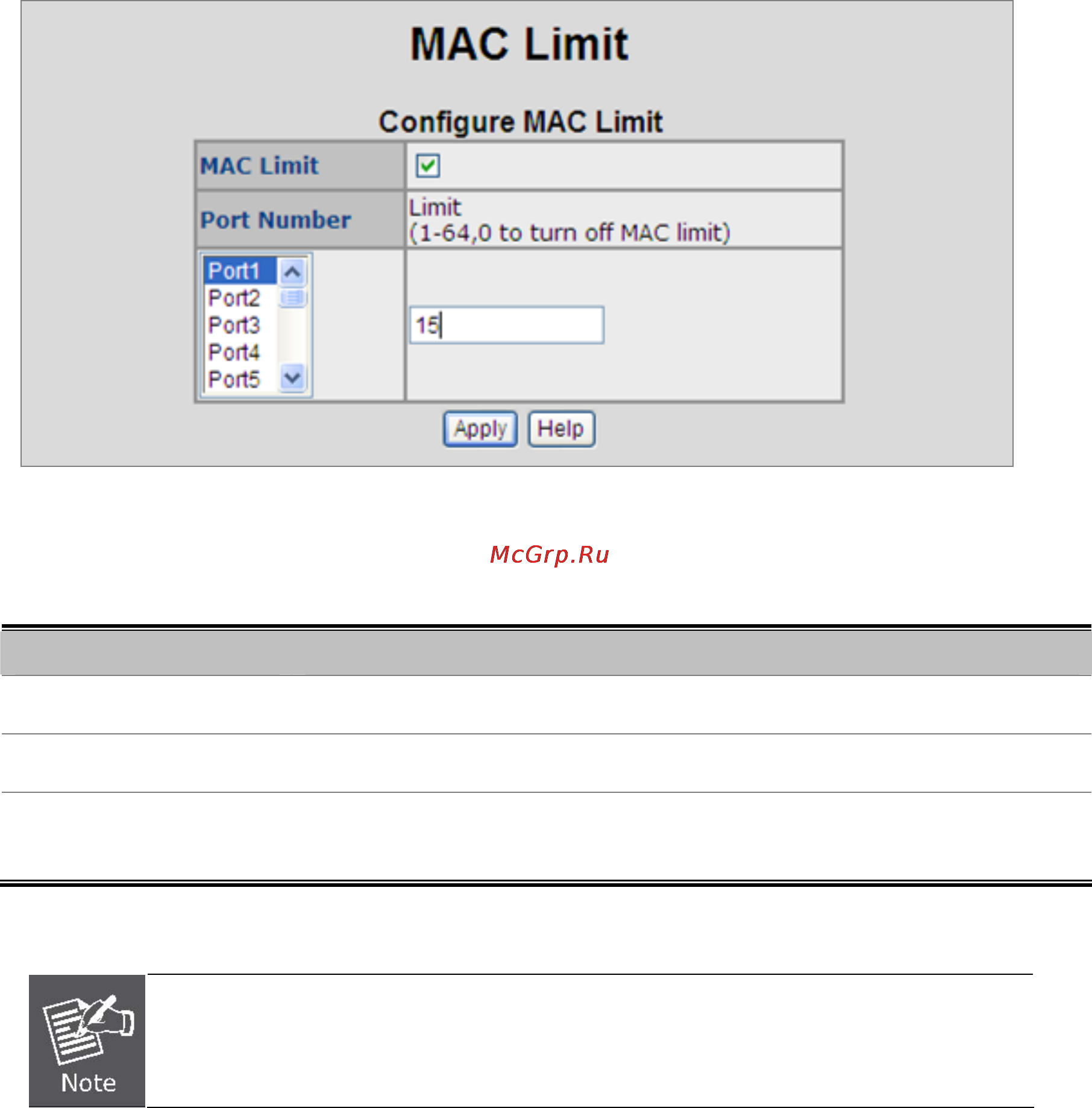Planet FGSD-1022 [116/197] Mac limit configuration