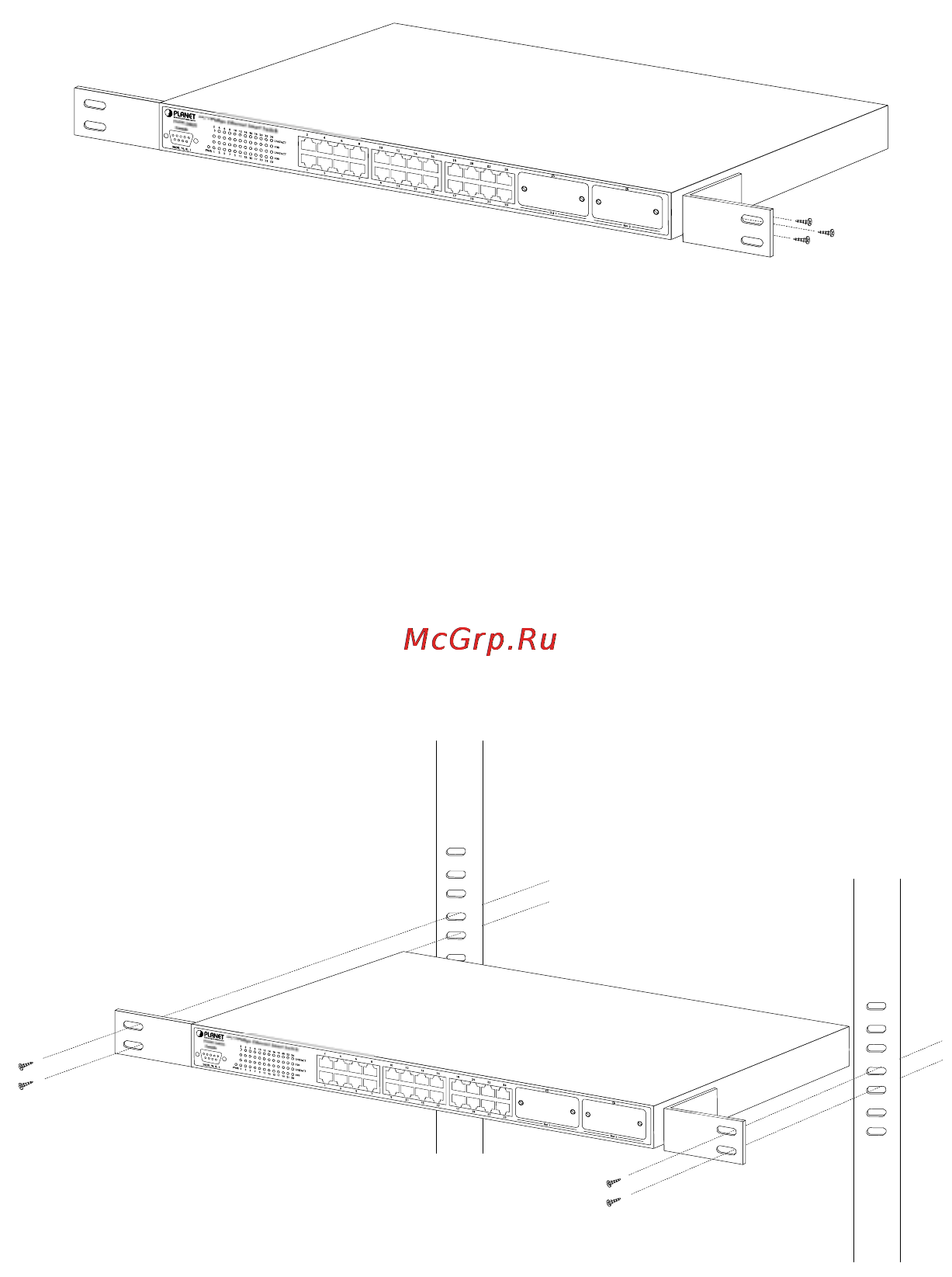 Planet WSW-2401A [11/95] Rack mounting