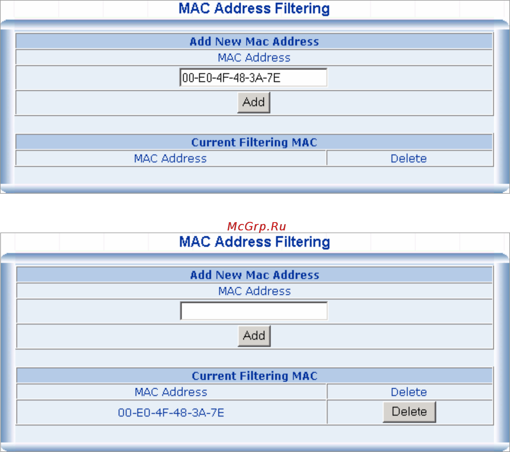 Planet WSW-2401A [52/95] Mac address learning