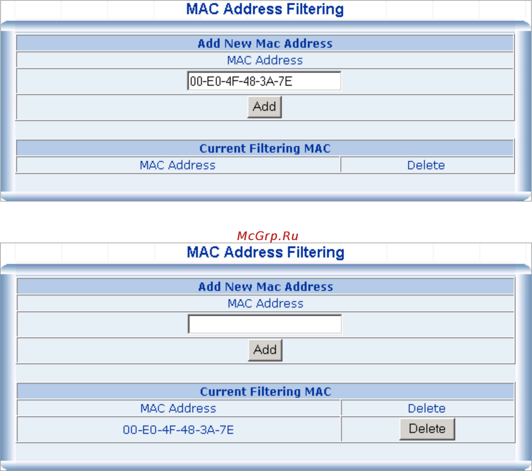 Planet WGSW-2840 [54/104] Mac address learning