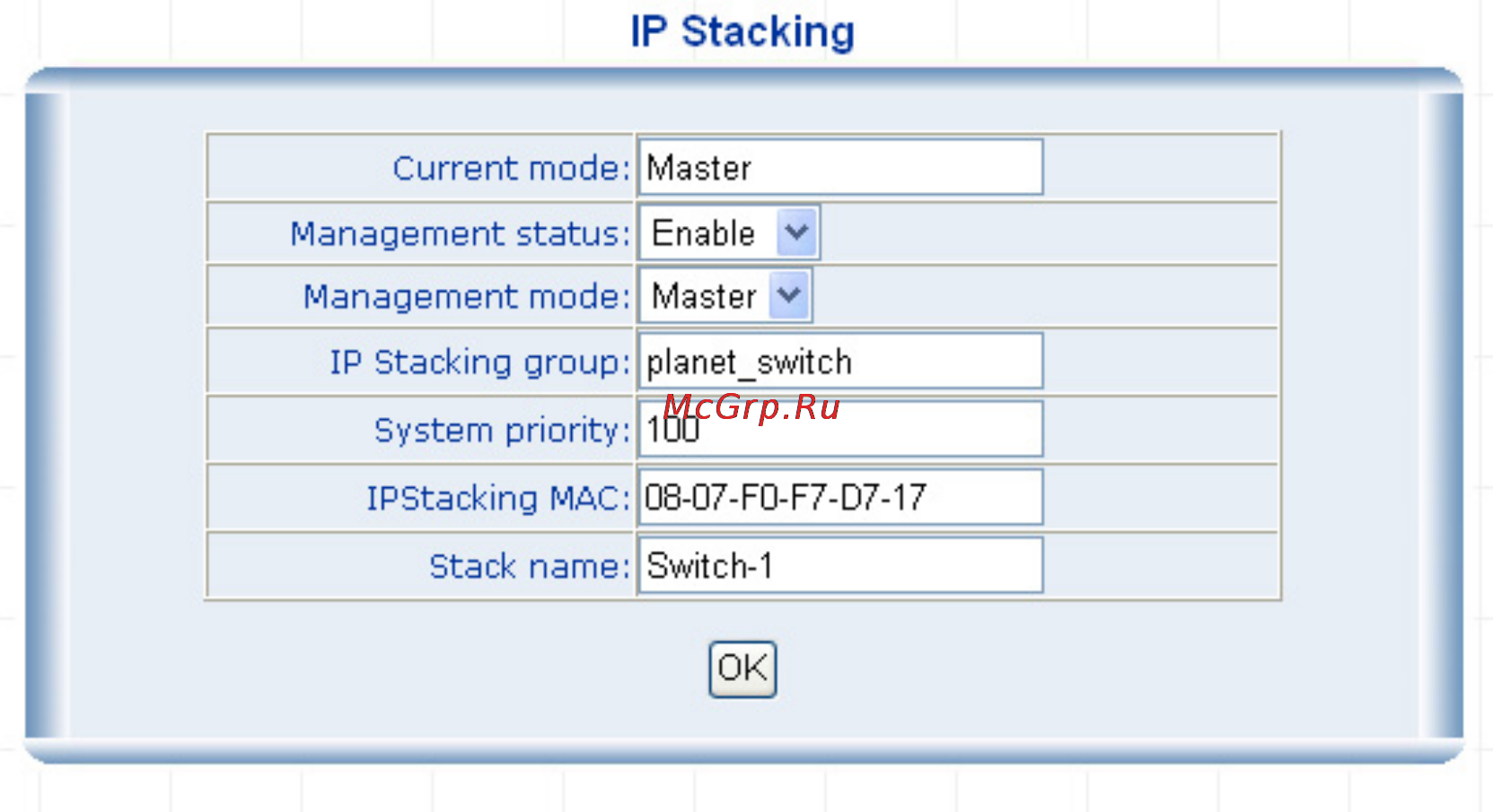 Planet WGSW-2840 [89/104] Client switch configuration