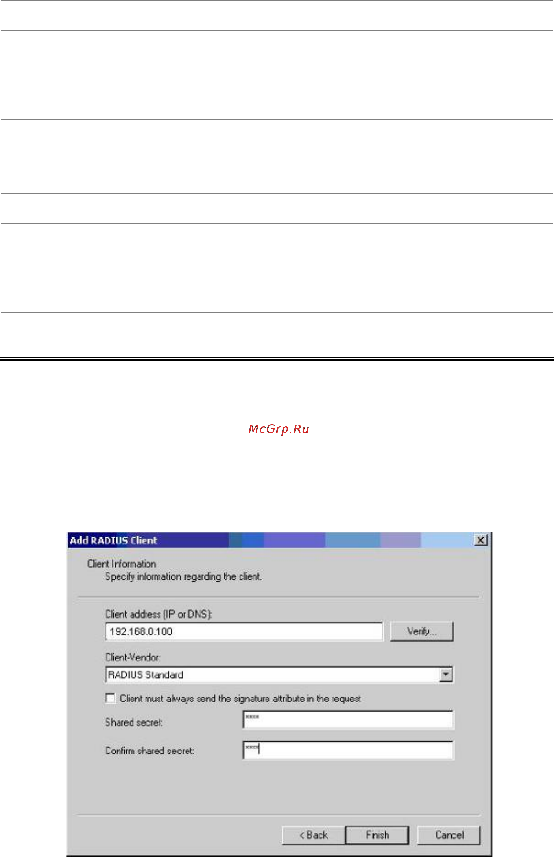 Planet SGSW-2840P4 [292/693] Windows platform radius server configuration