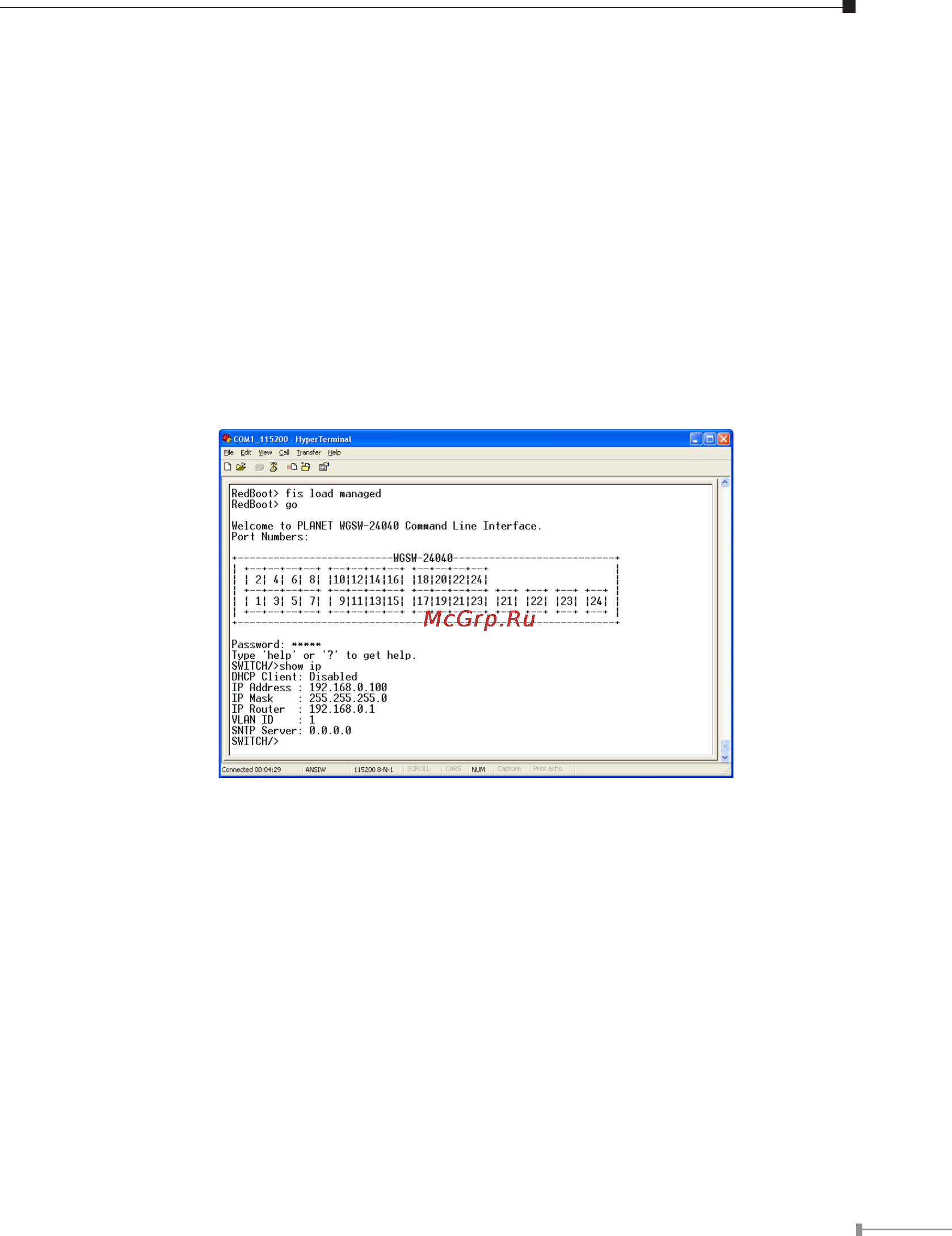 Planet SGSW-24040 [7/12] Configure ip address