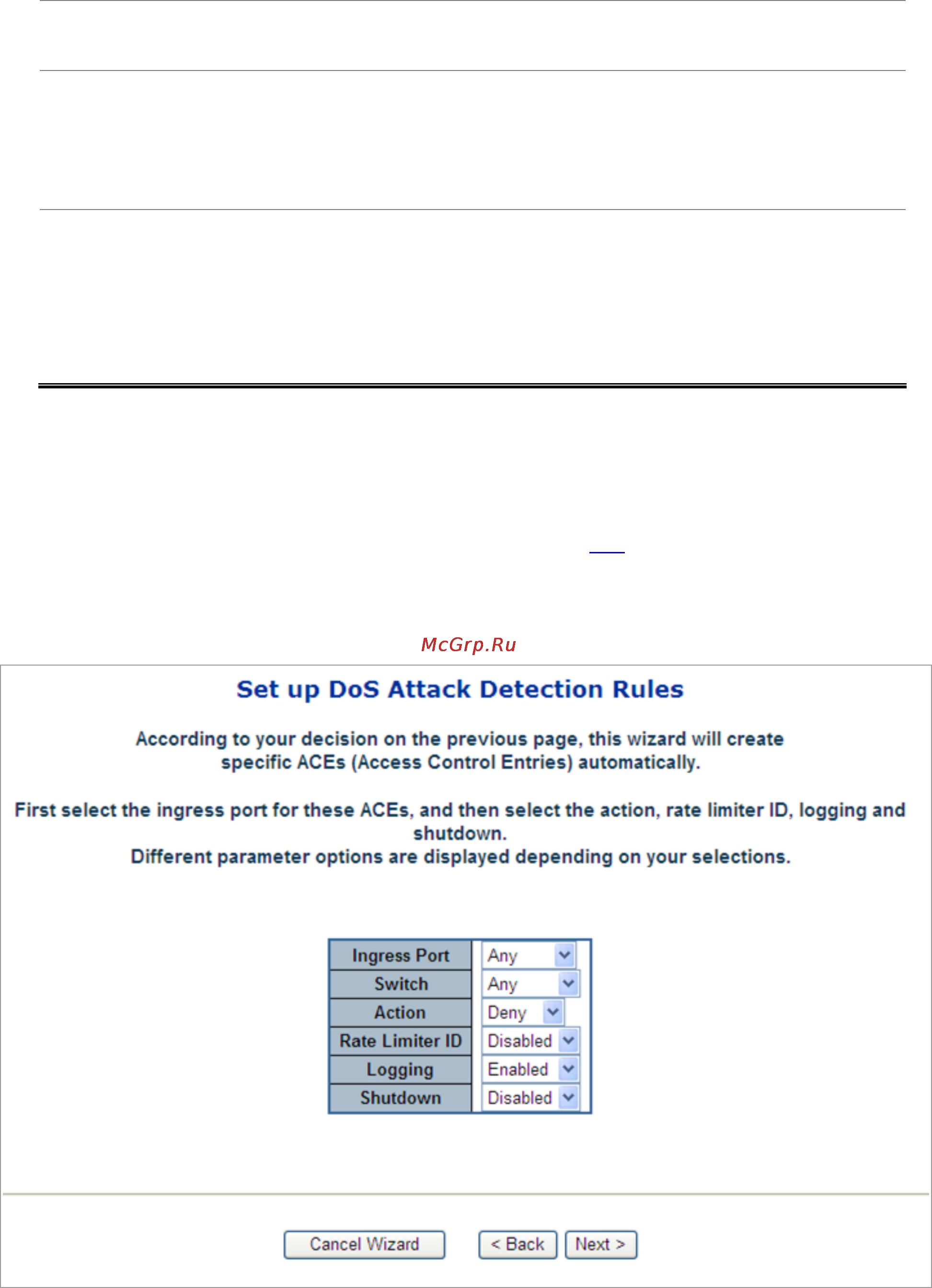Planet SGSW-24240 [180/328] Set up dos attack detection rules