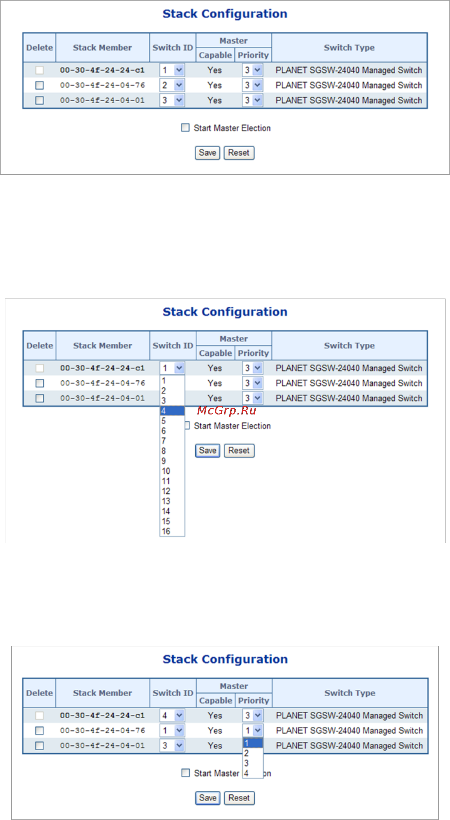 Planet SGSW-24240R [210/328] User s manual of wgsw 24040 wgsw 24040r sgsw 24040 sgsw 24040r