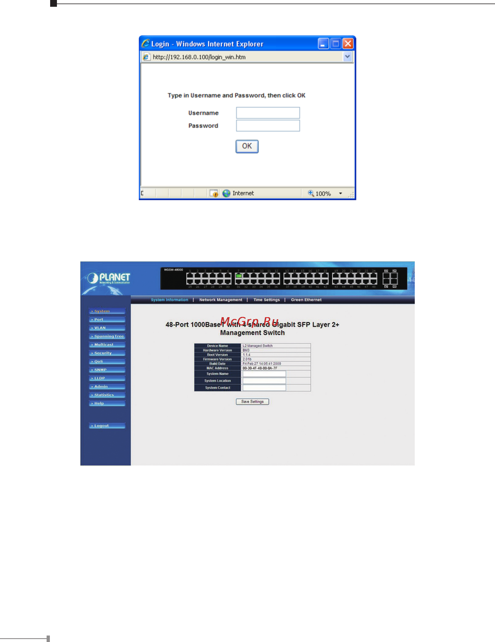 Planet WGSW-48000 Инструкция по эксплуатации онлайн [10/12] 65339