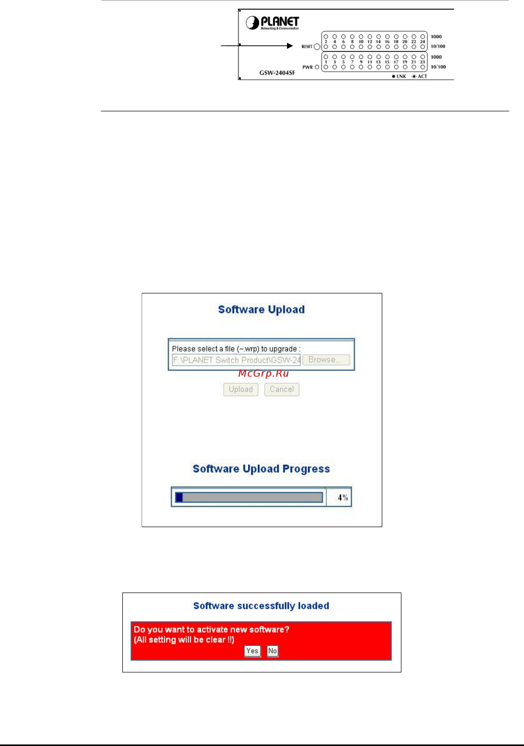 Planet GSW-2404SF [66/83] Firmware upgrade